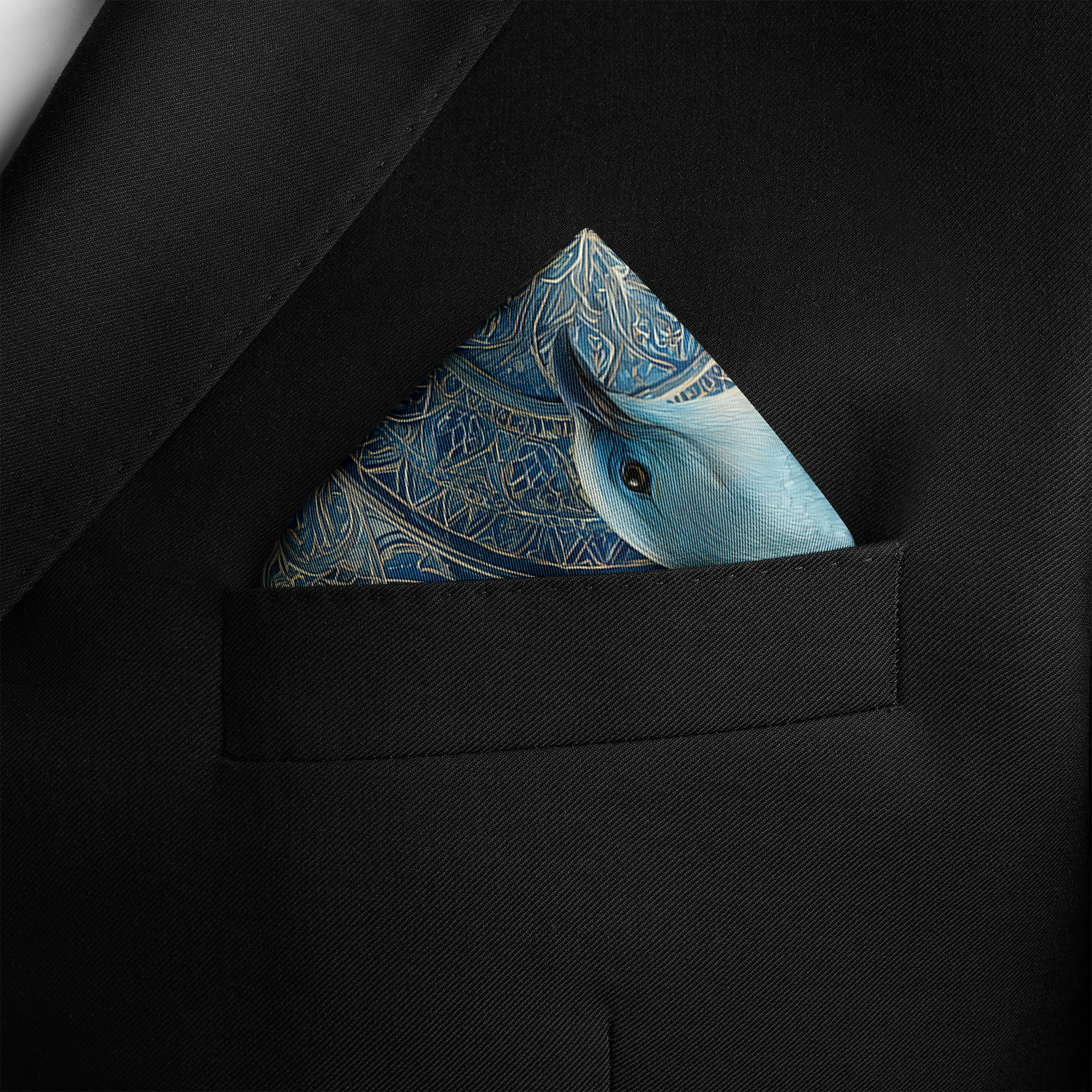 CELESTE SILK POCKET SQUARE CELESTE SILK POCKET SQUARE
