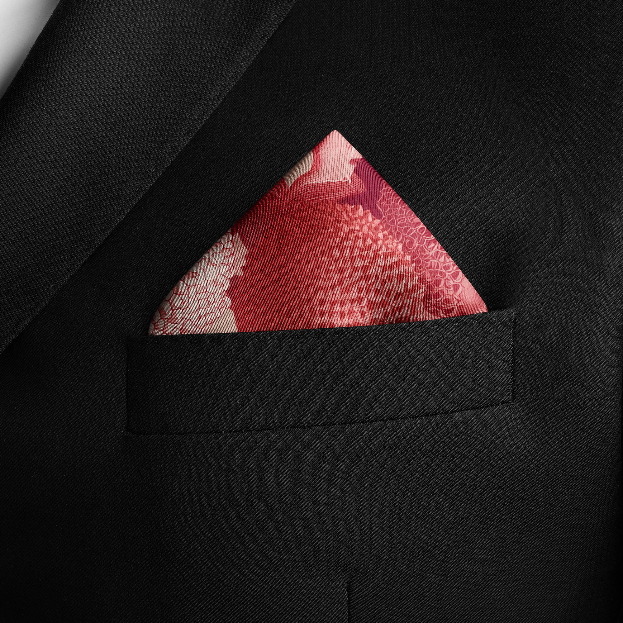 LYCHEORA SILK POCKET SQUARE LYCHEORA SILK POCKET SQUARE