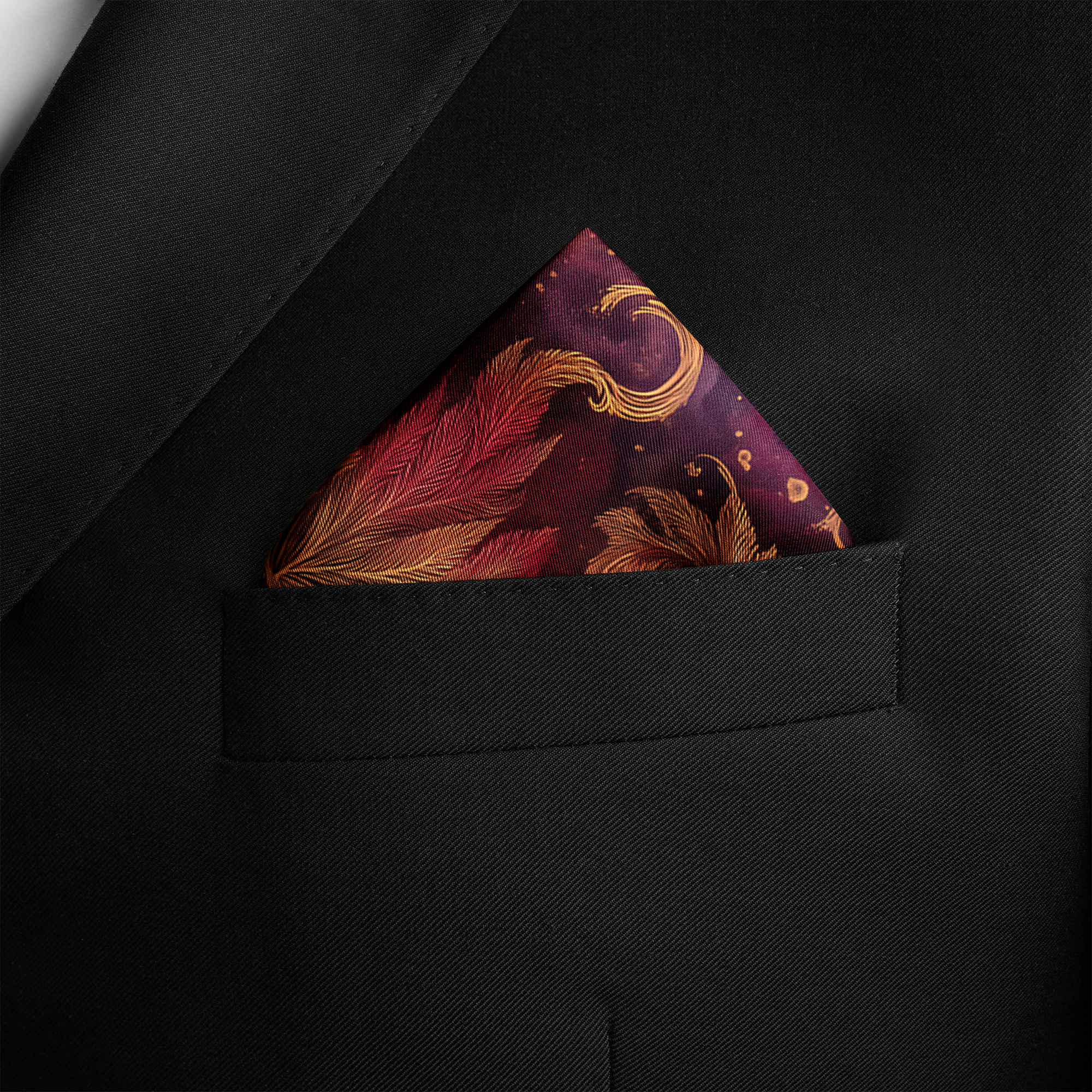 EMBER SILK POCKET SQUARE EMBER SILK POCKET SQUARE