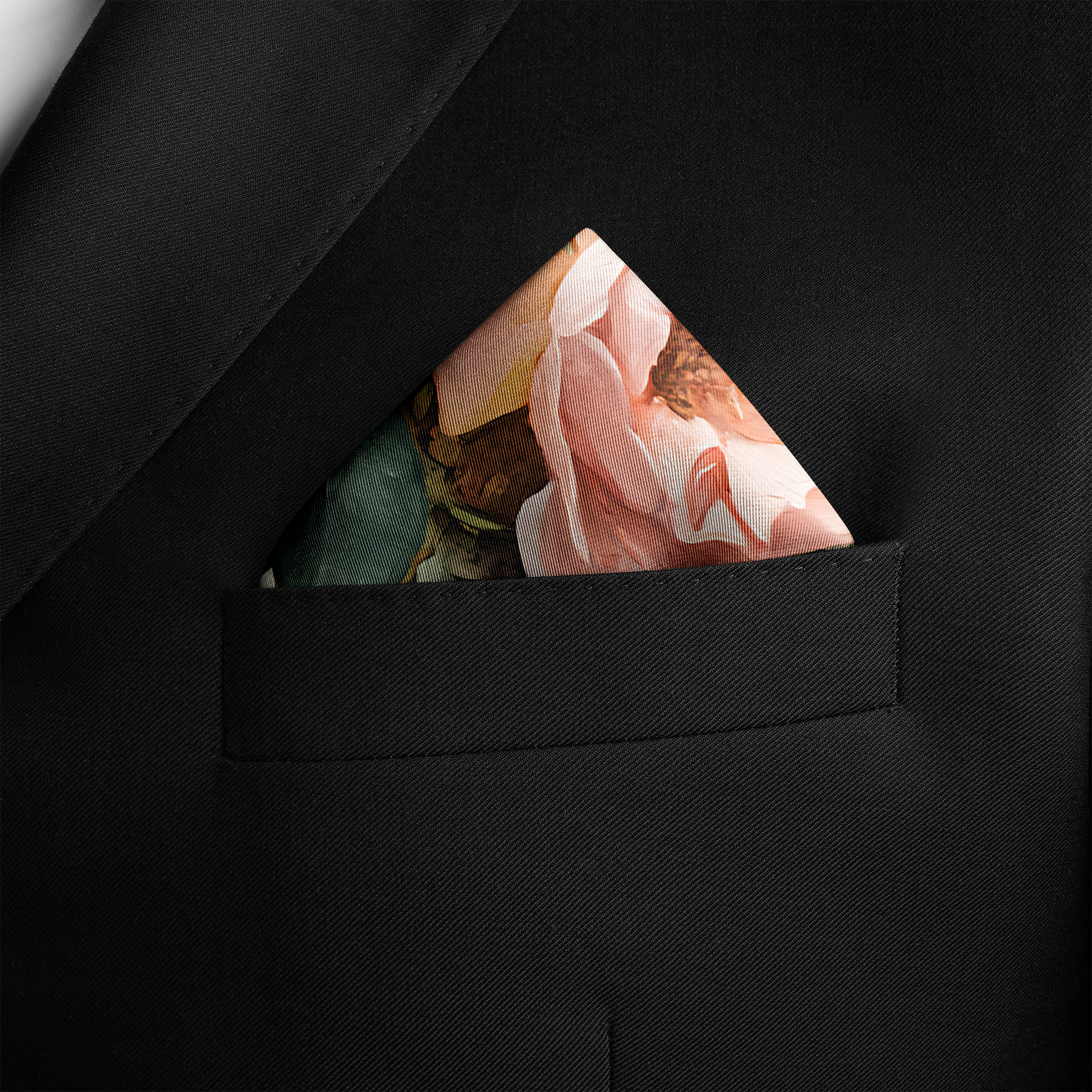 BLOSSOM SILK POCKET SQUARE BLOSSOM SILK POCKET SQUARE