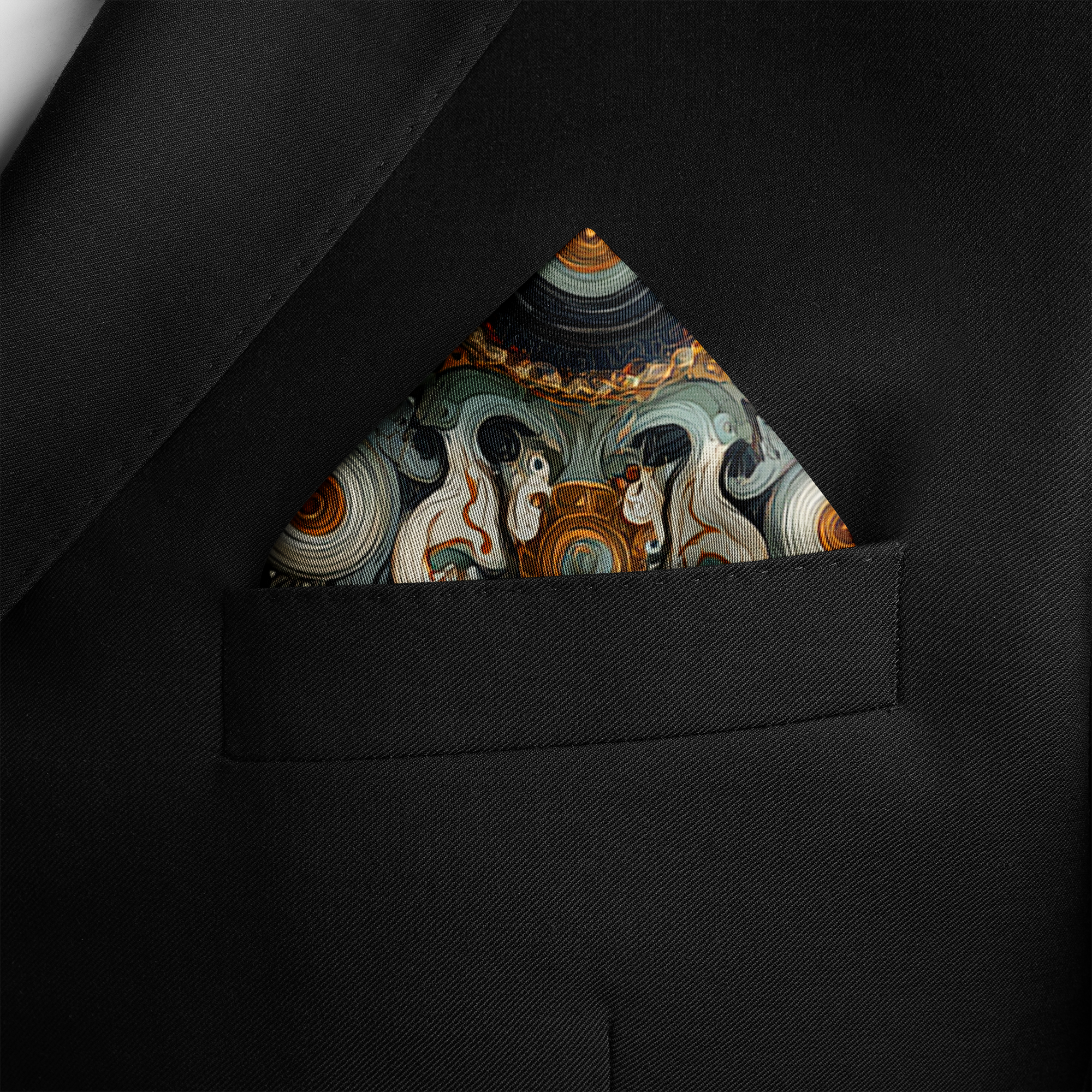 VERMILLION SILK POCKET SQUARE VERMILLION SILK POCKET SQUARE