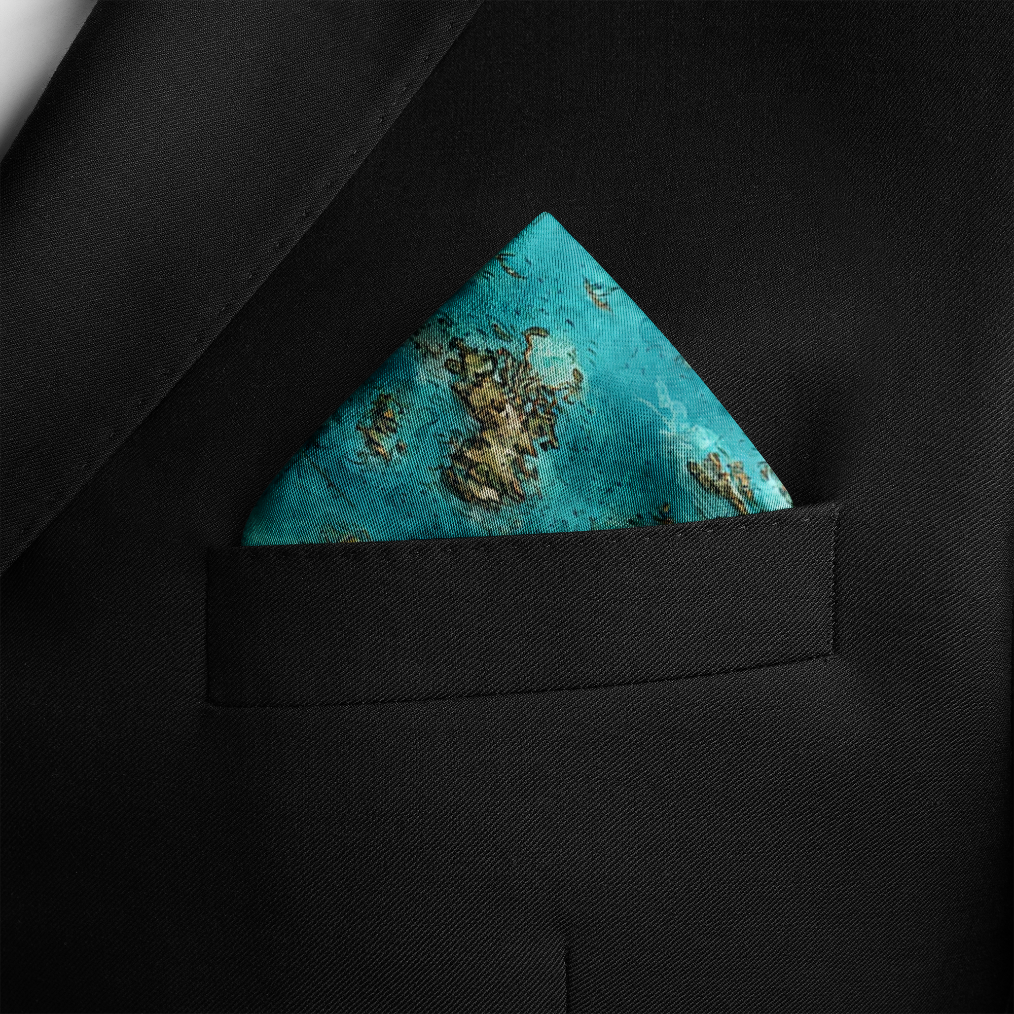 AZURALIS SILK POCKET SQUARE AZURALIS SILK POCKET SQUARE