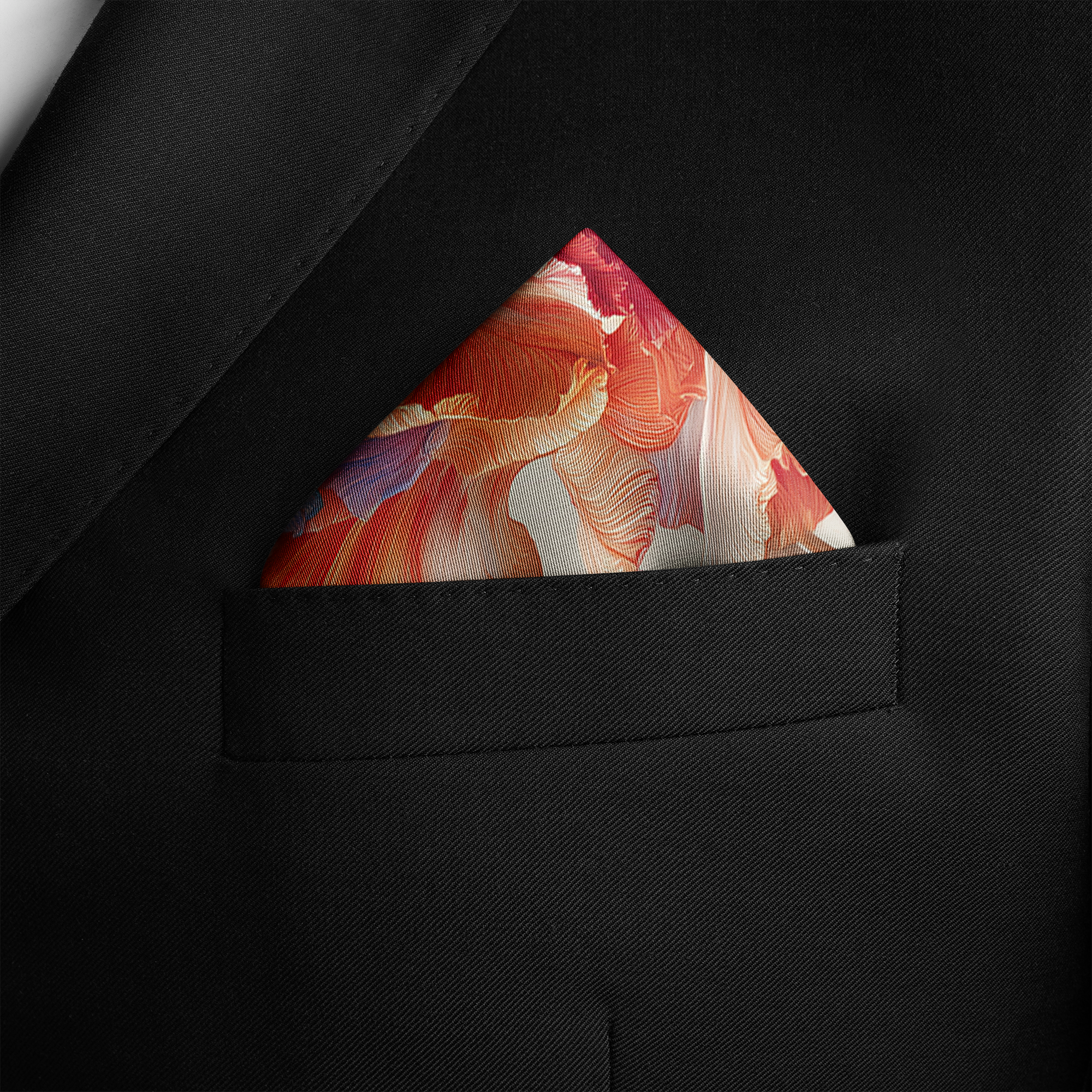 BLOSSOM SILK POCKET SQUARE BLOSSOM SILK POCKET SQUARE