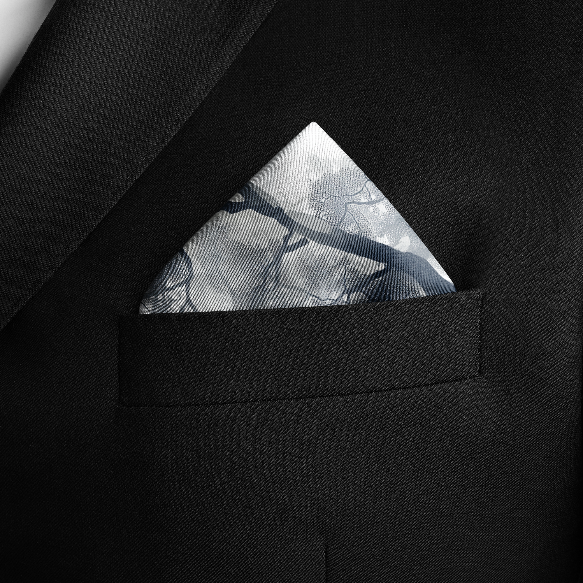 VEINSCAPE SILK POCKET SQUARE VEINSCAPE SILK POCKET SQUARE