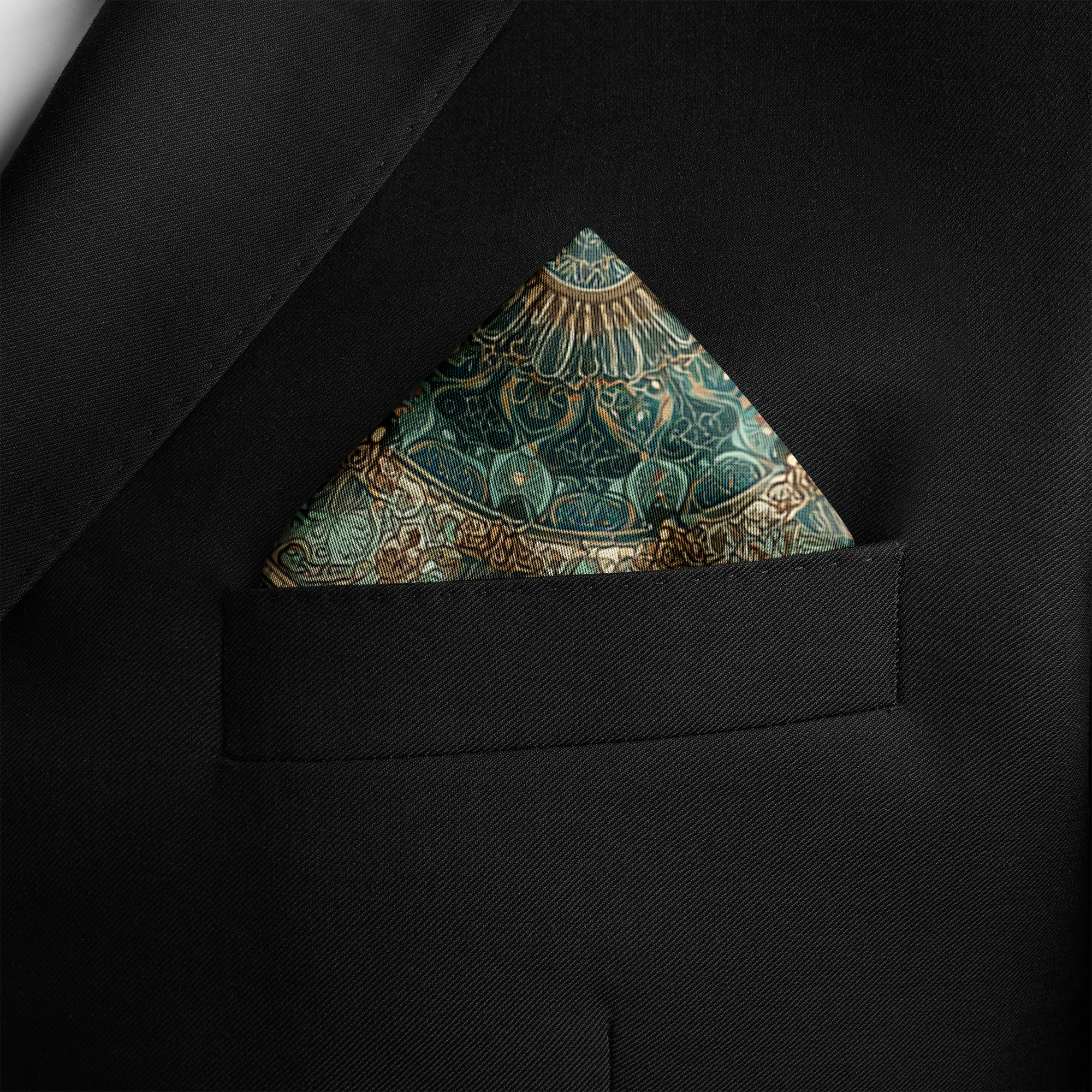 AZUREA SILK POCKET SQUARE AZUREA SILK POCKET SQUARE
