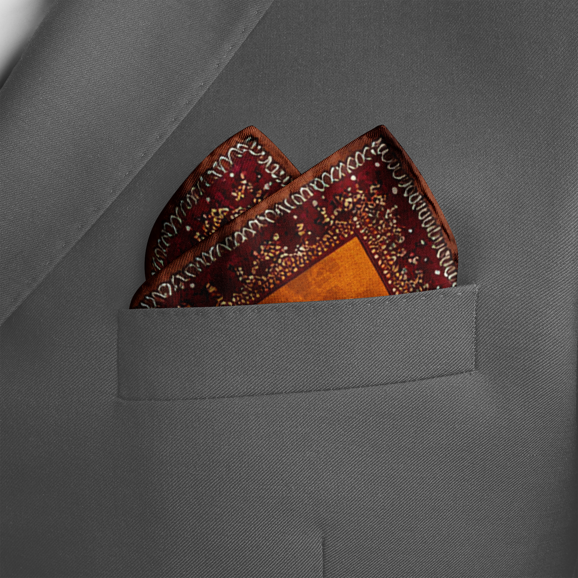 CARAVAN SILK POCKET SQUARE CARAVAN SILK POCKET SQUARE