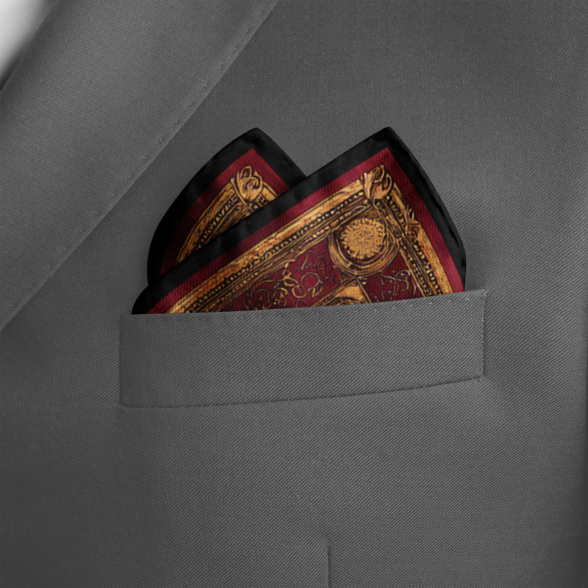 CARAVANA SILK POCKET SQUARE CARAVANA SILK POCKET SQUARE