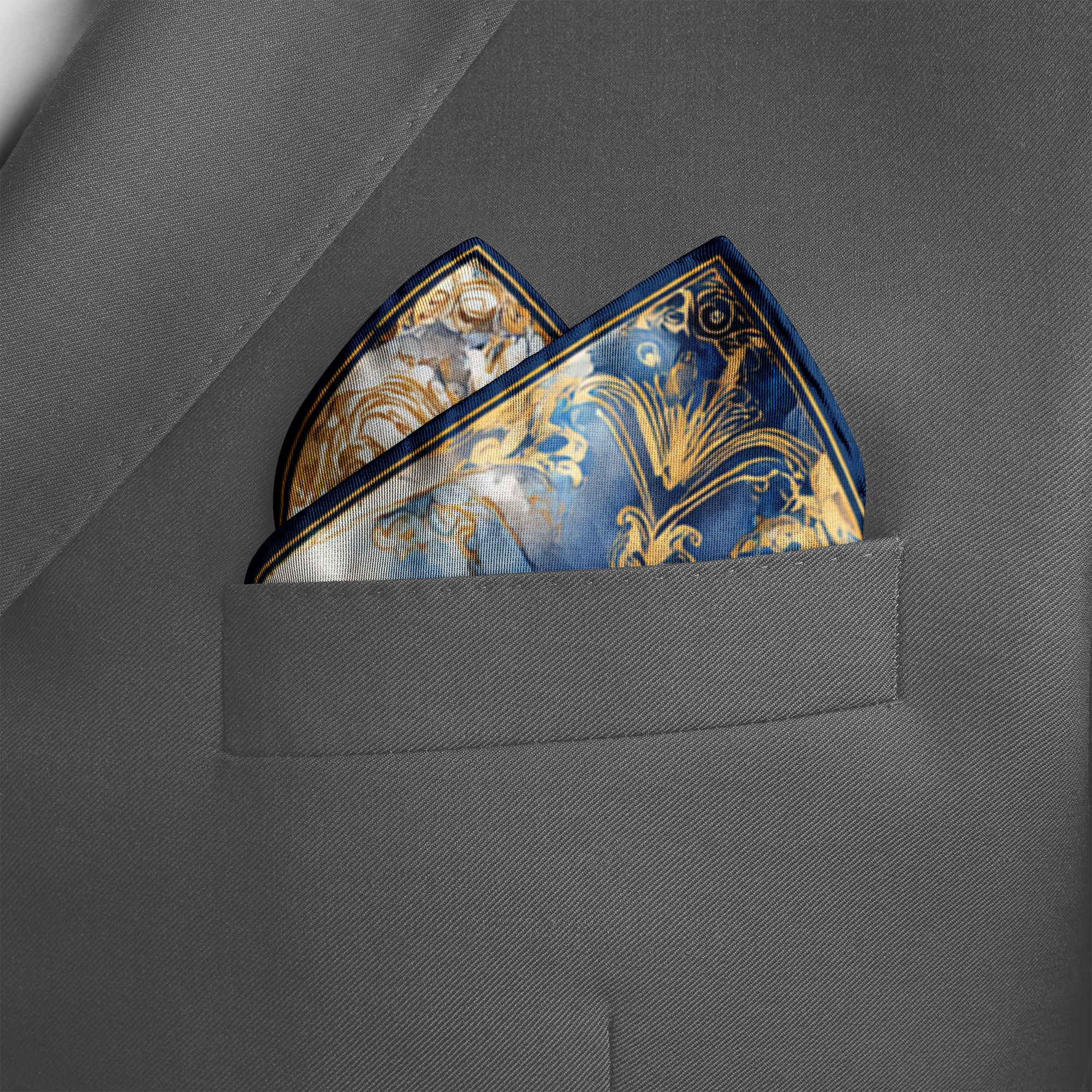 AQUILA SILK POCKET SQUARE AQUILA SILK POCKET SQUARE