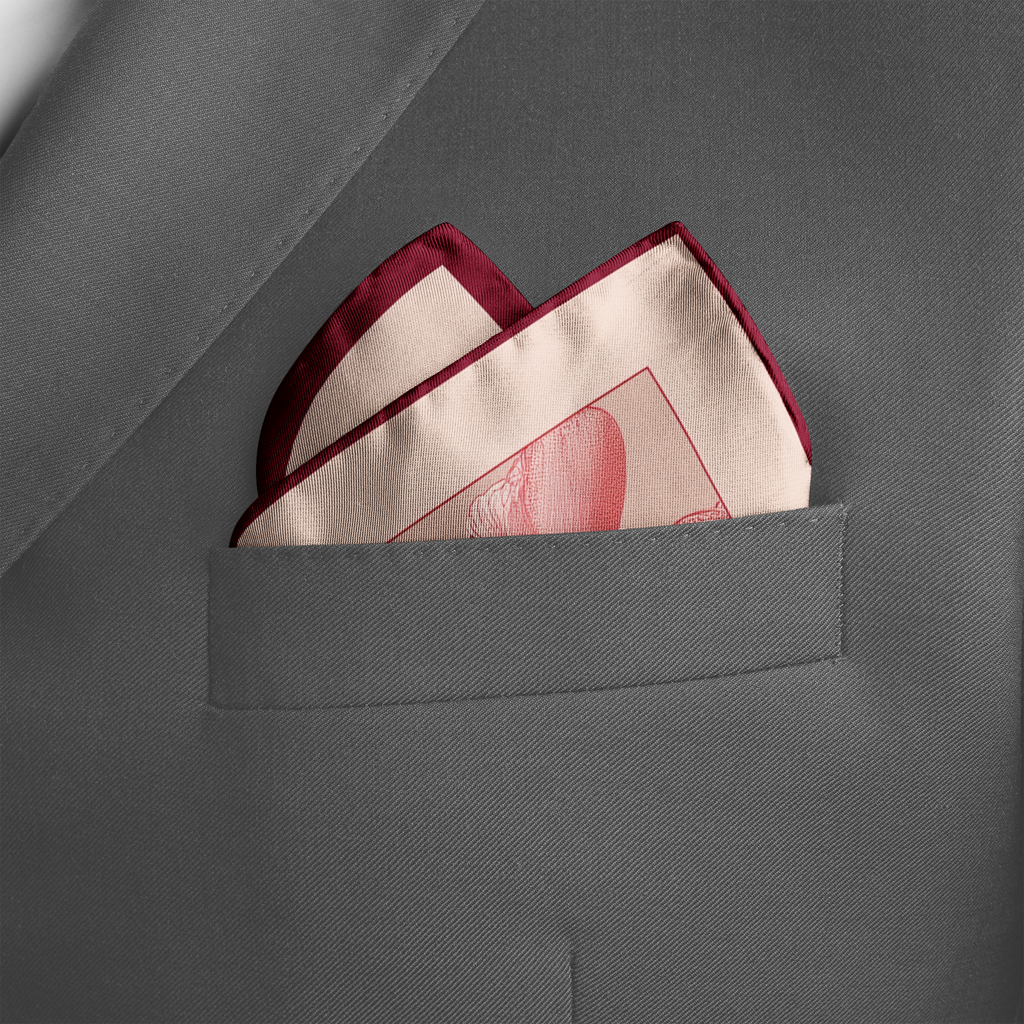 LYCHEORA SILK POCKET SQUARE LYCHEORA SILK POCKET SQUARE