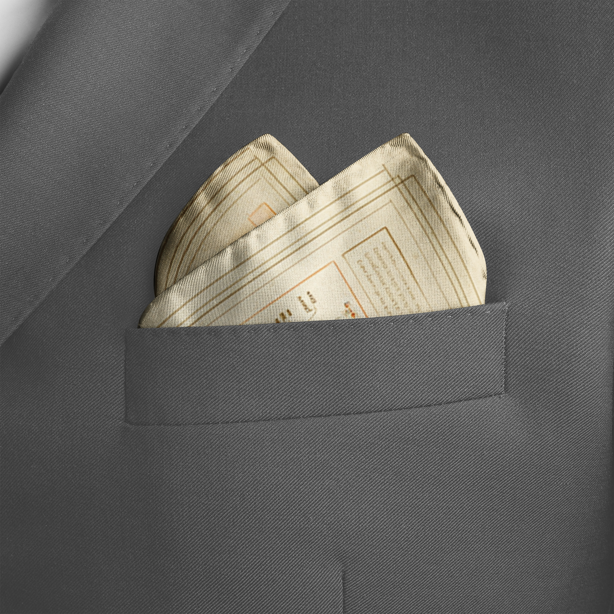 HERBARIUM SILK POCKET SQUARE HERBARIUM SILK POCKET SQUARE