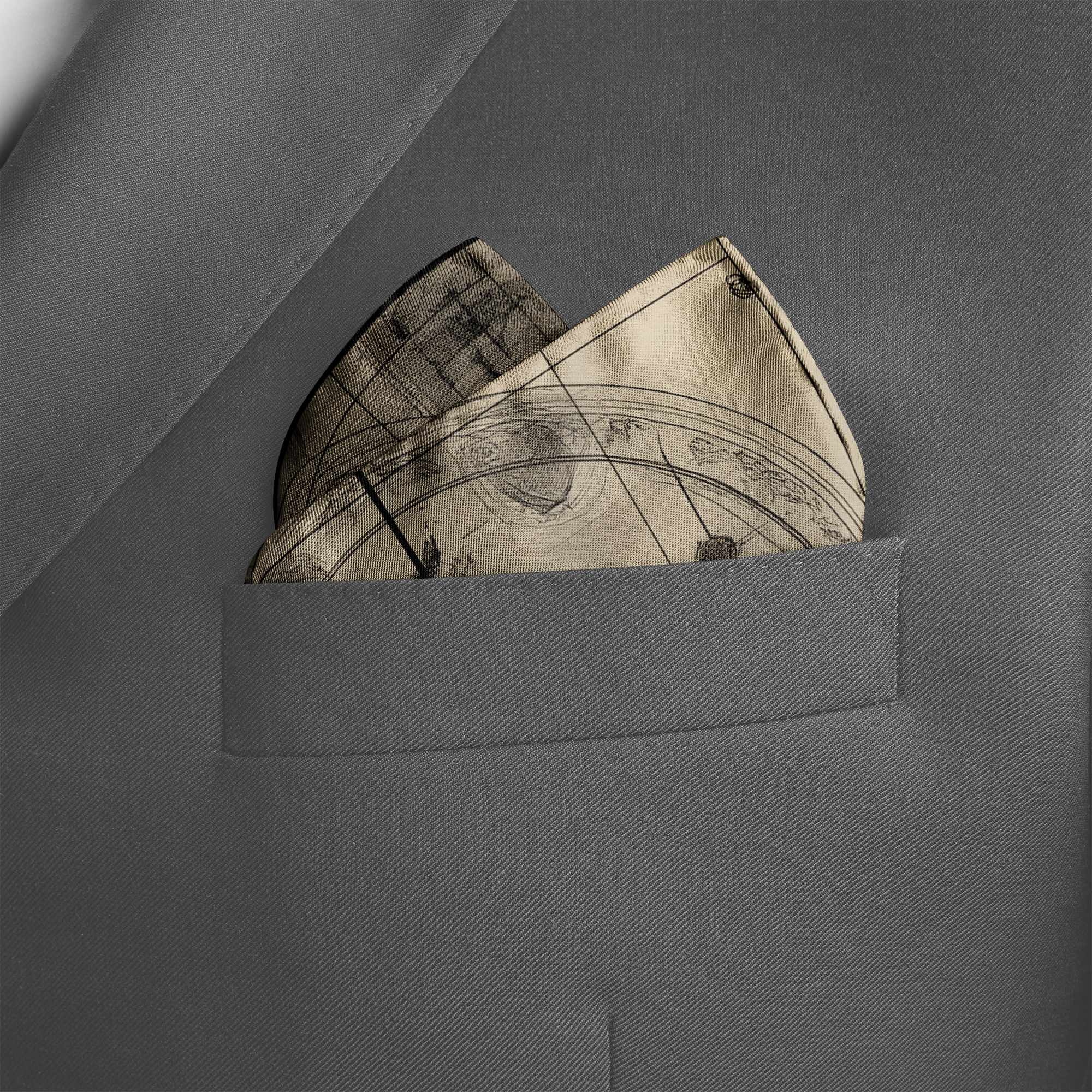 RAVEN SILK POCKET SQUARE RAVEN SILK POCKET SQUARE