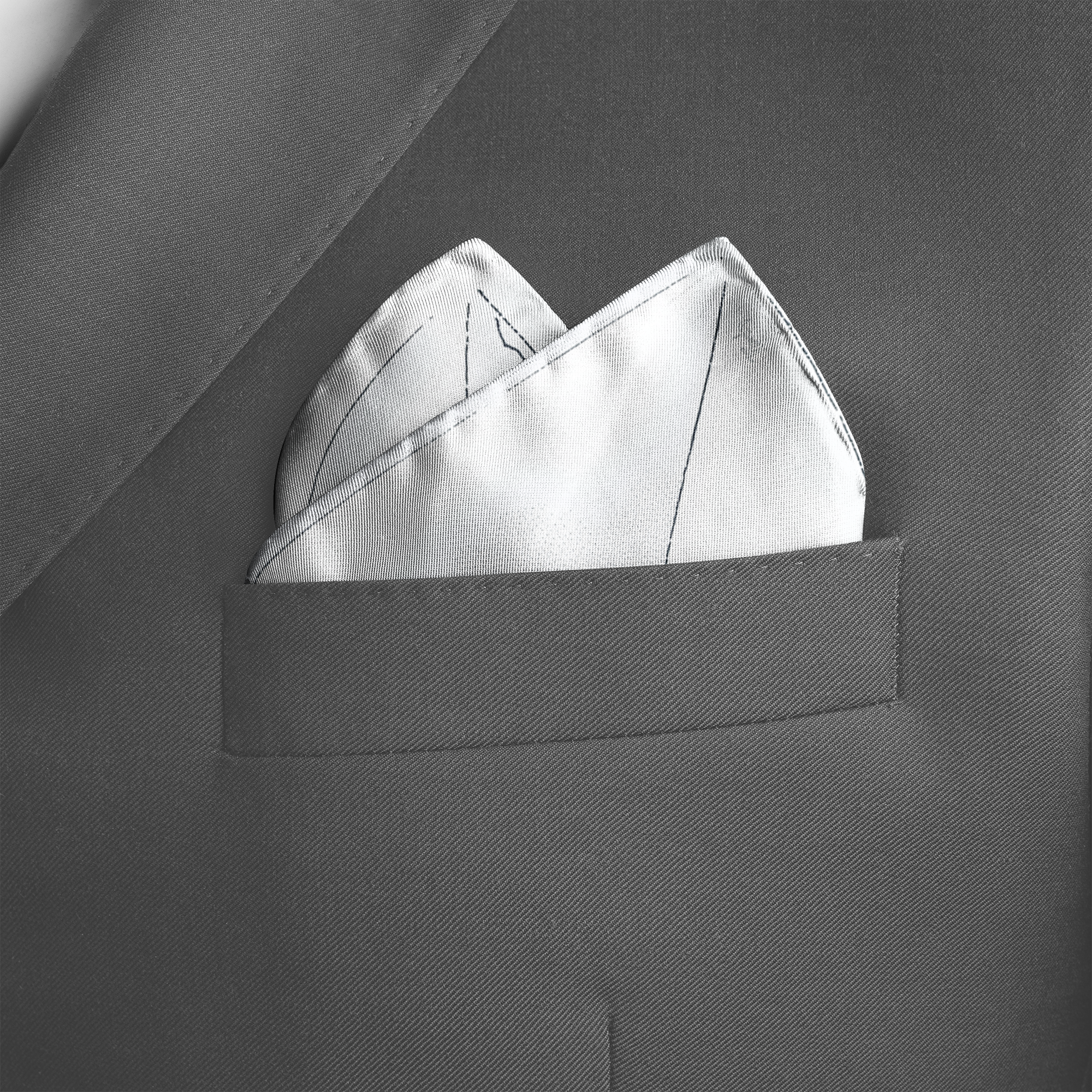 VEINSCAPE SILK POCKET SQUARE VEINSCAPE SILK POCKET SQUARE
