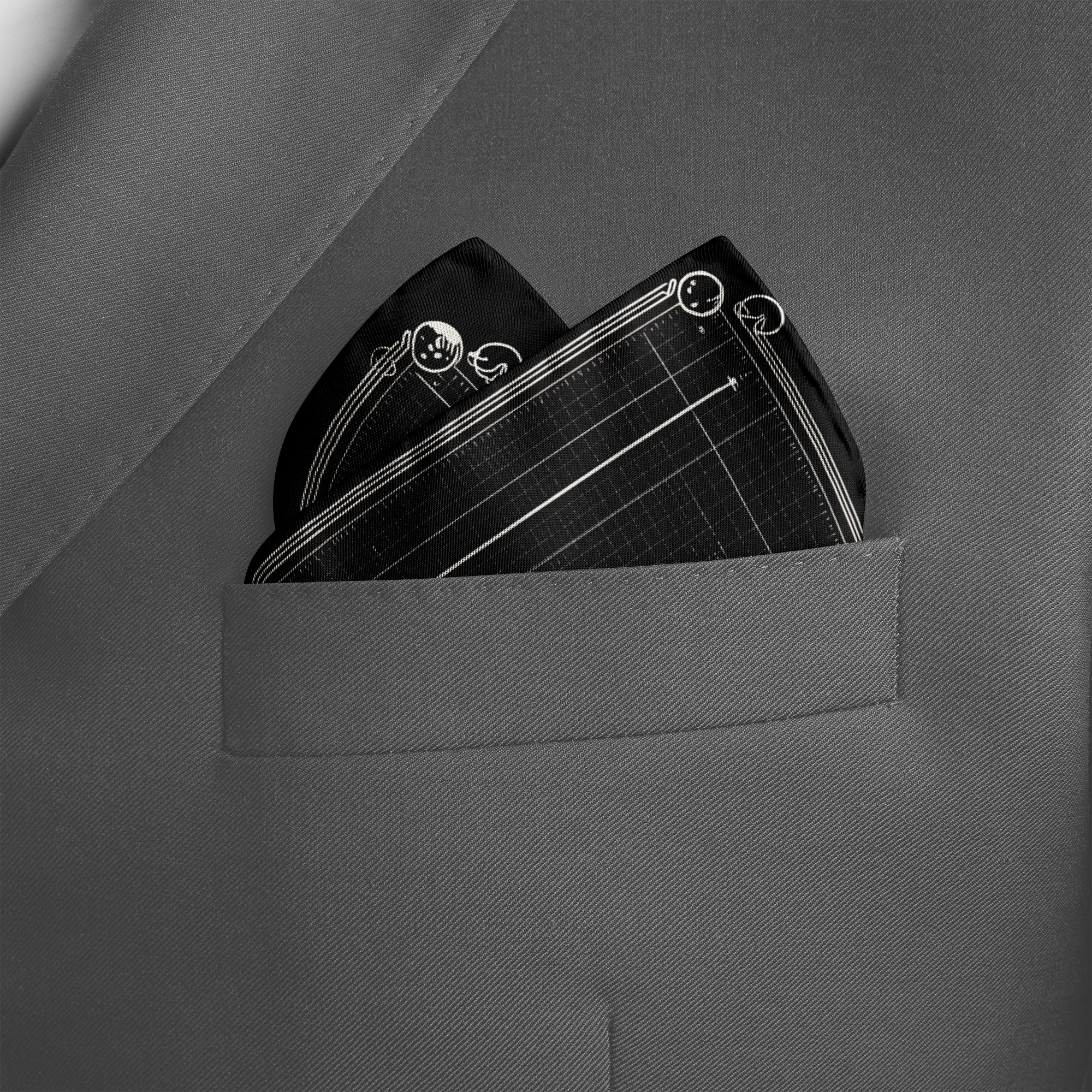 TECHFLORA SILK POCKET SQUARE TECHFLORA SILK POCKET SQUARE