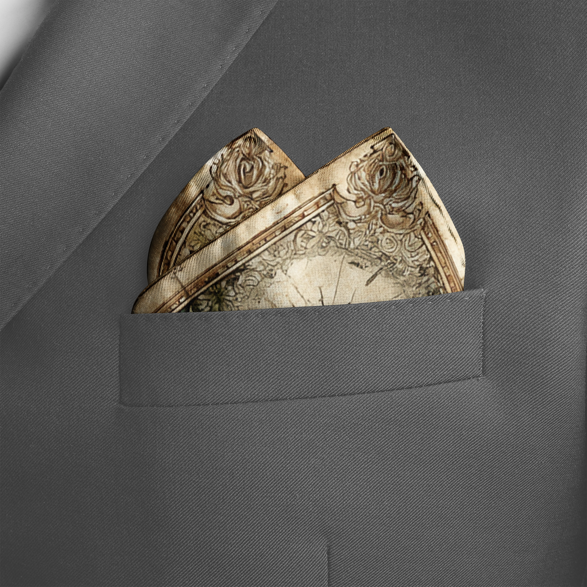 AZURALIS SILK POCKET SQUARE AZURALIS SILK POCKET SQUARE