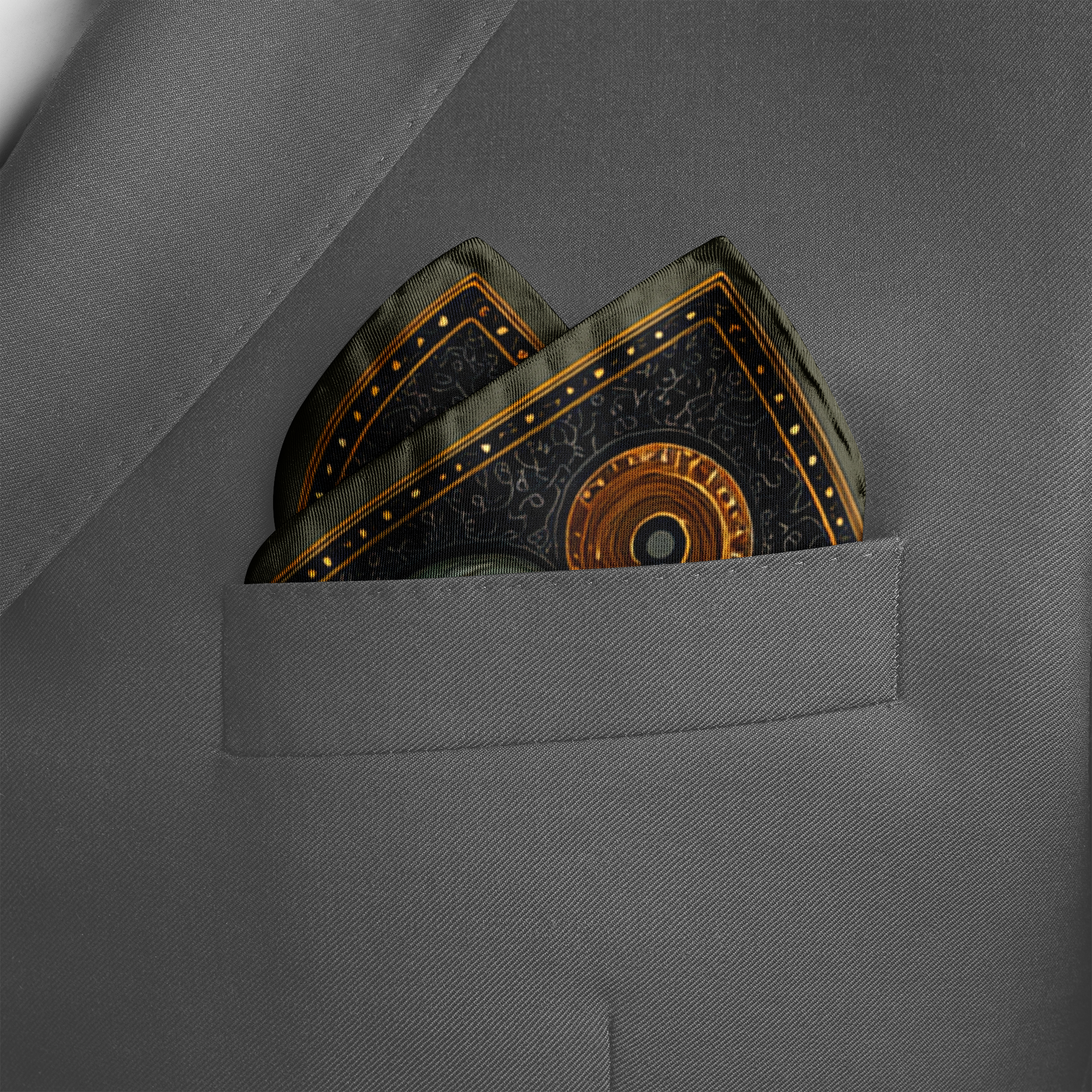 VERMILLION SILK POCKET SQUARE VERMILLION SILK POCKET SQUARE