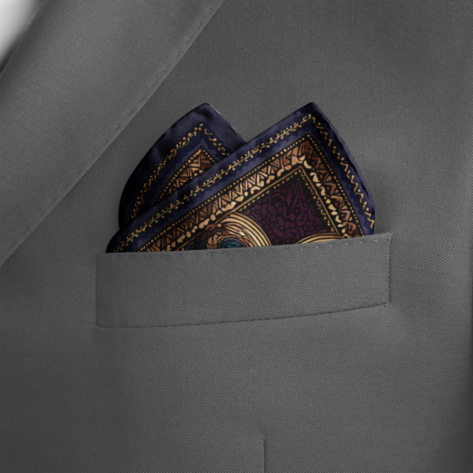 BARZIN SILK POCKET SQUARE BARZIN SILK POCKET SQUARE