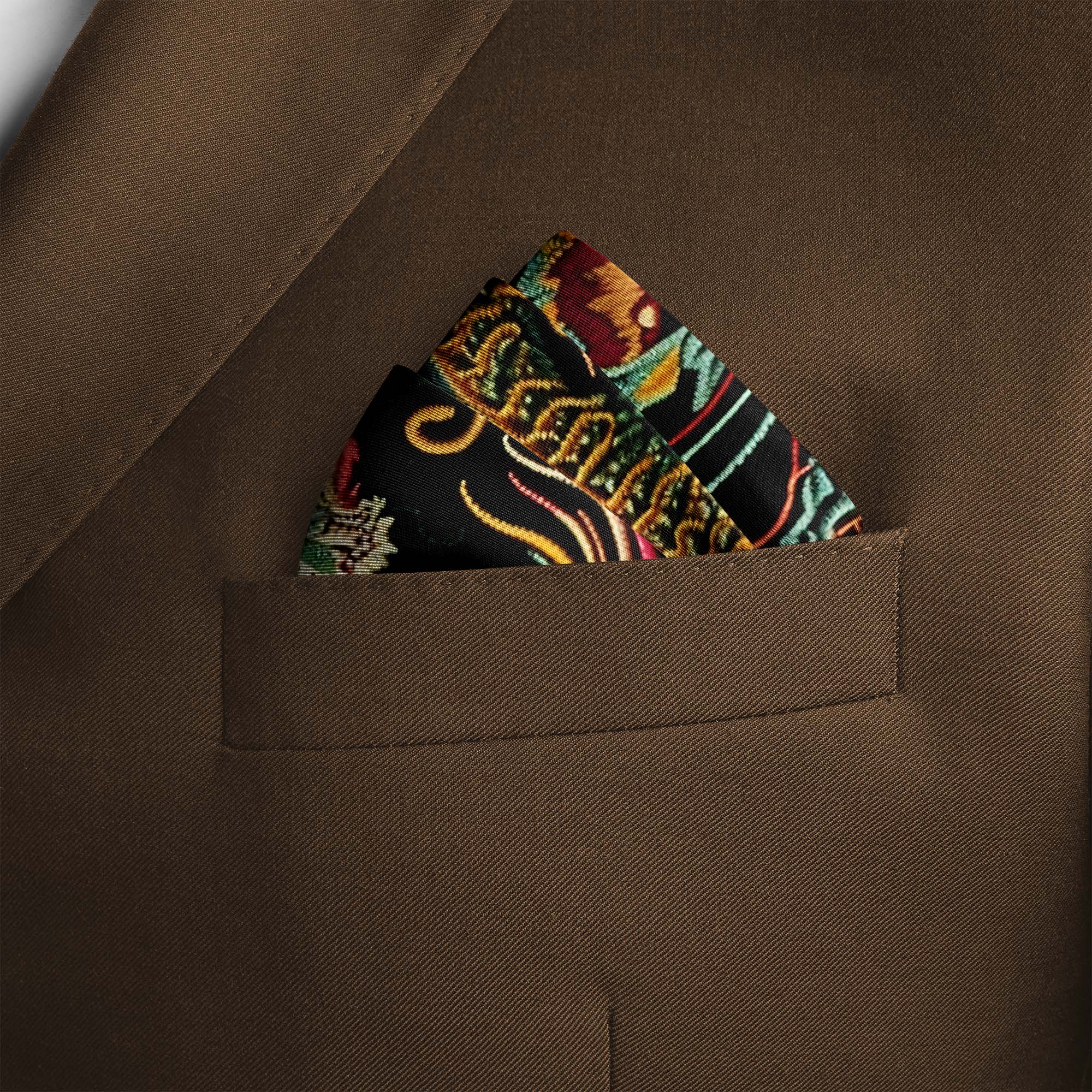 JAPANESE CULTURE SILK POCKET SQUARE JAPANESE CULTURE SILK POCKET SQUARE