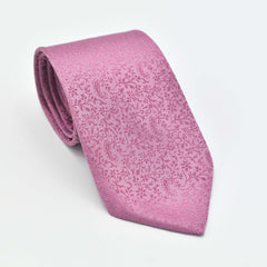 PINK PAISLEY SELF PRINTED TIE