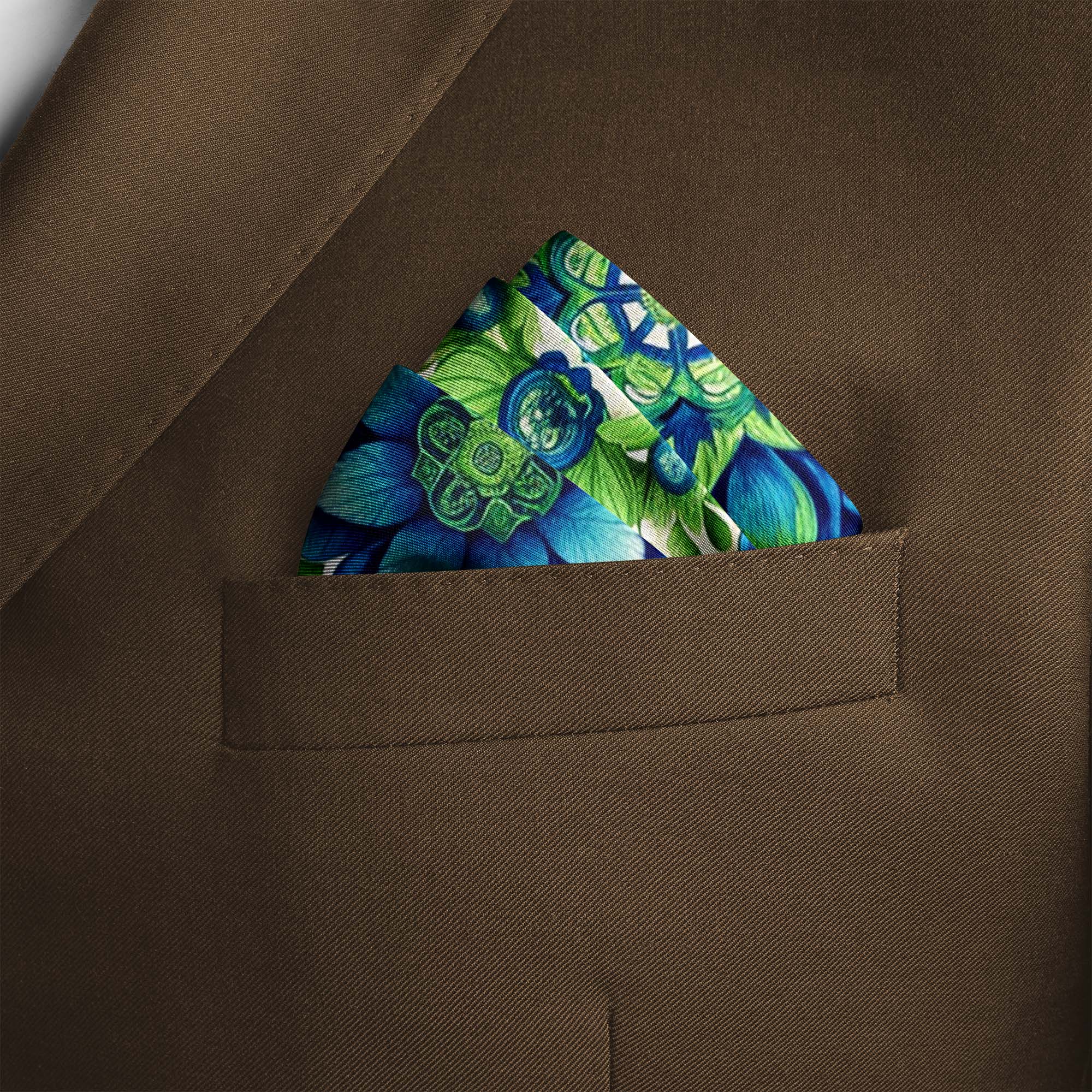 ELEGANT ABSTRCT FLORAL SILK POCKET SQUARE ELEGANT ABSTRCT FLORAL SILK POCKET SQUARE
