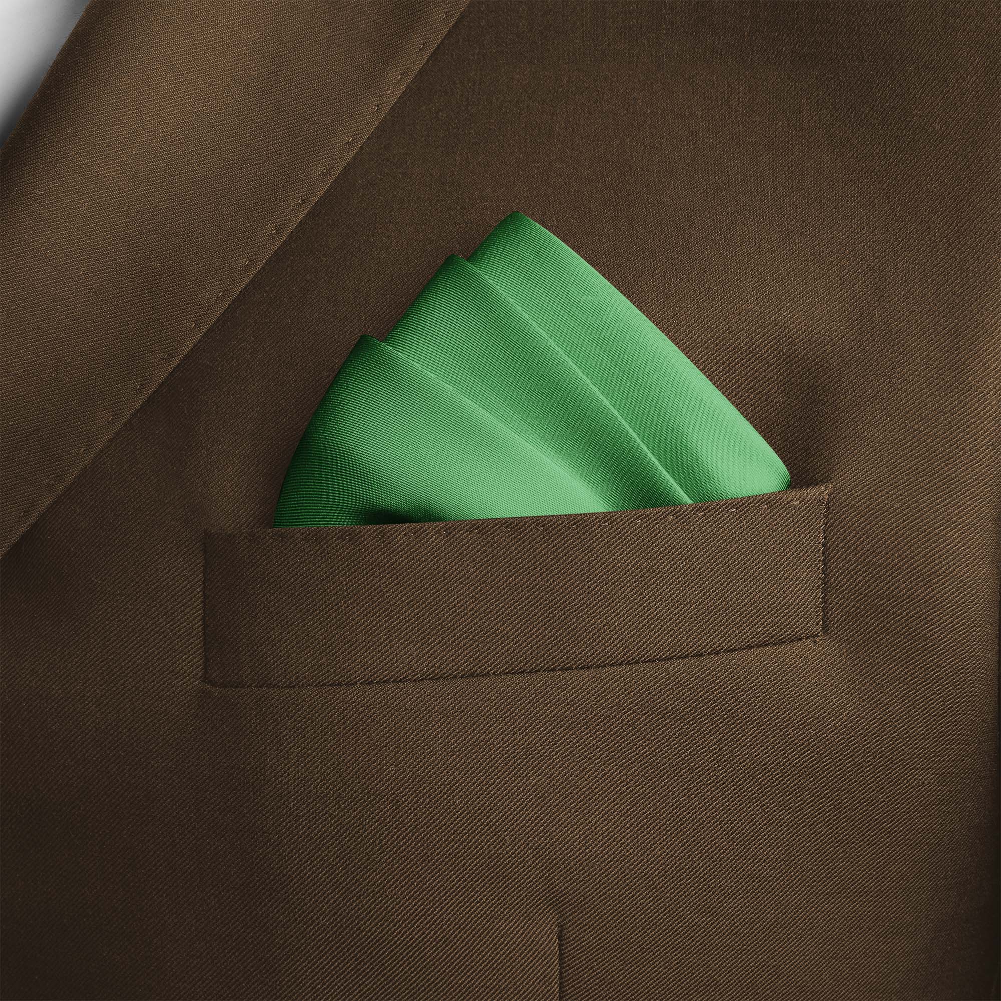 FERN GREEN SILK POCKET SQUARE FERN GREEN SILK POCKET SQUARE