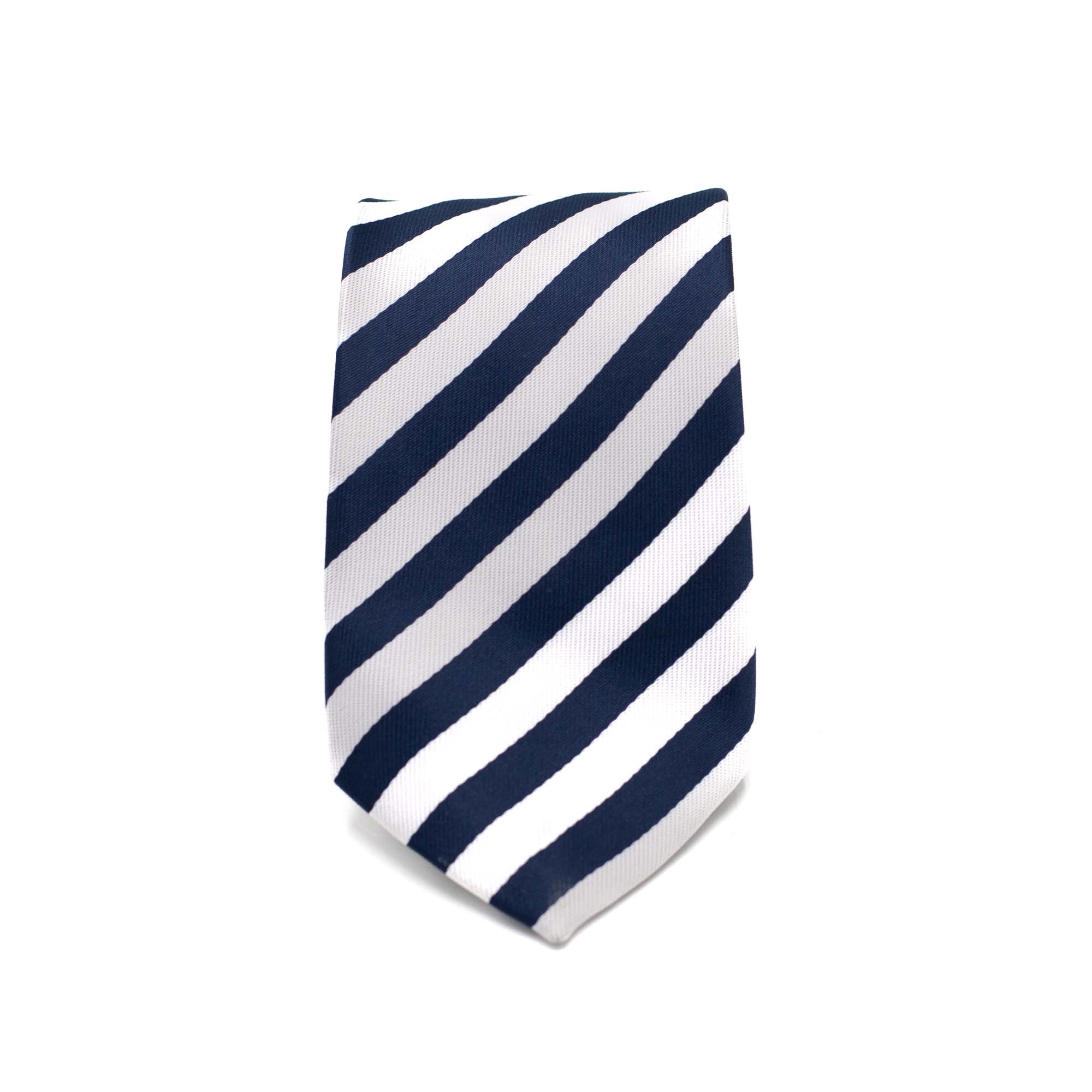 ROYAL NAVY STRIPE TIE AND POCKET SQUARE SET ROYAL NAVY STRIPE TIE AND POCKET SQUARE SET