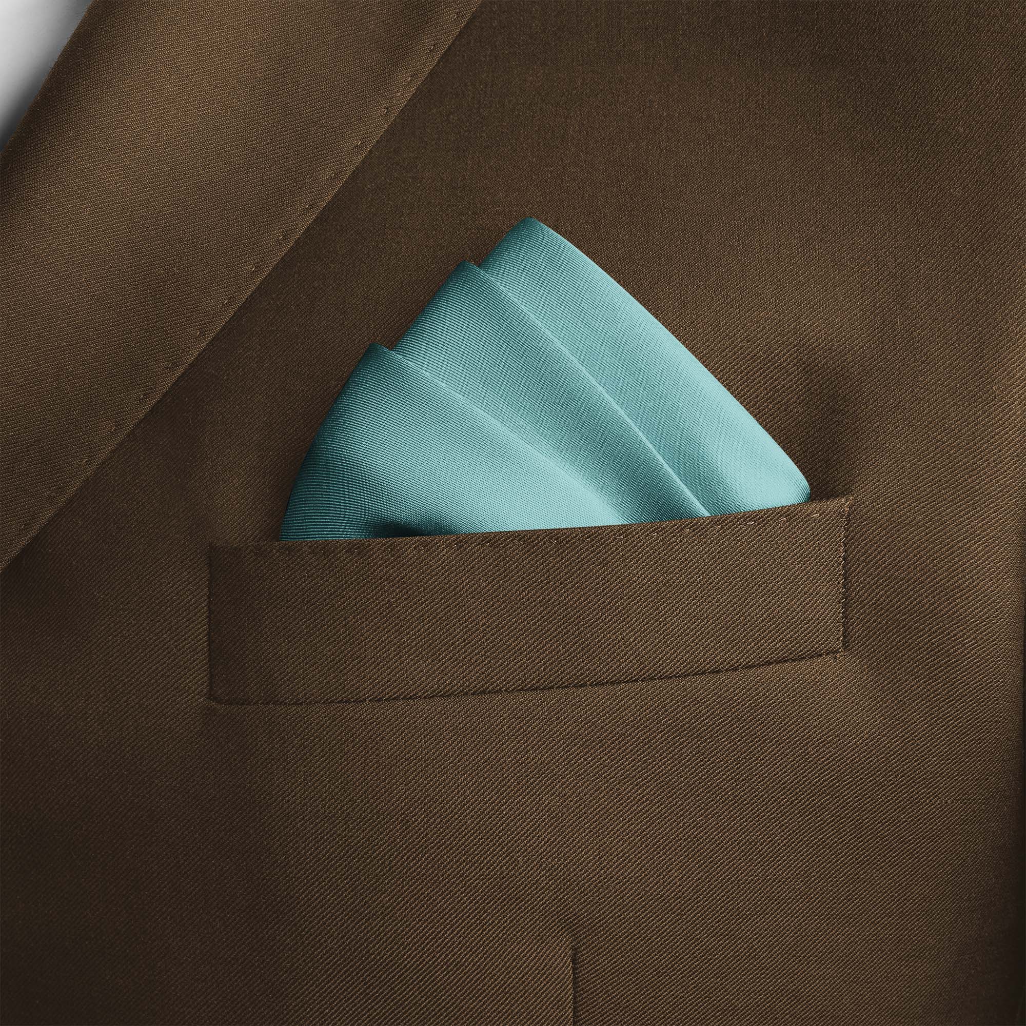 ICE BLUE SILK POCKET SQUARE ICE BLUE SILK POCKET SQUARE