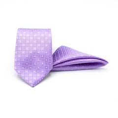MAJESTIC LILAC TIE AND POCKET SQUARE SET