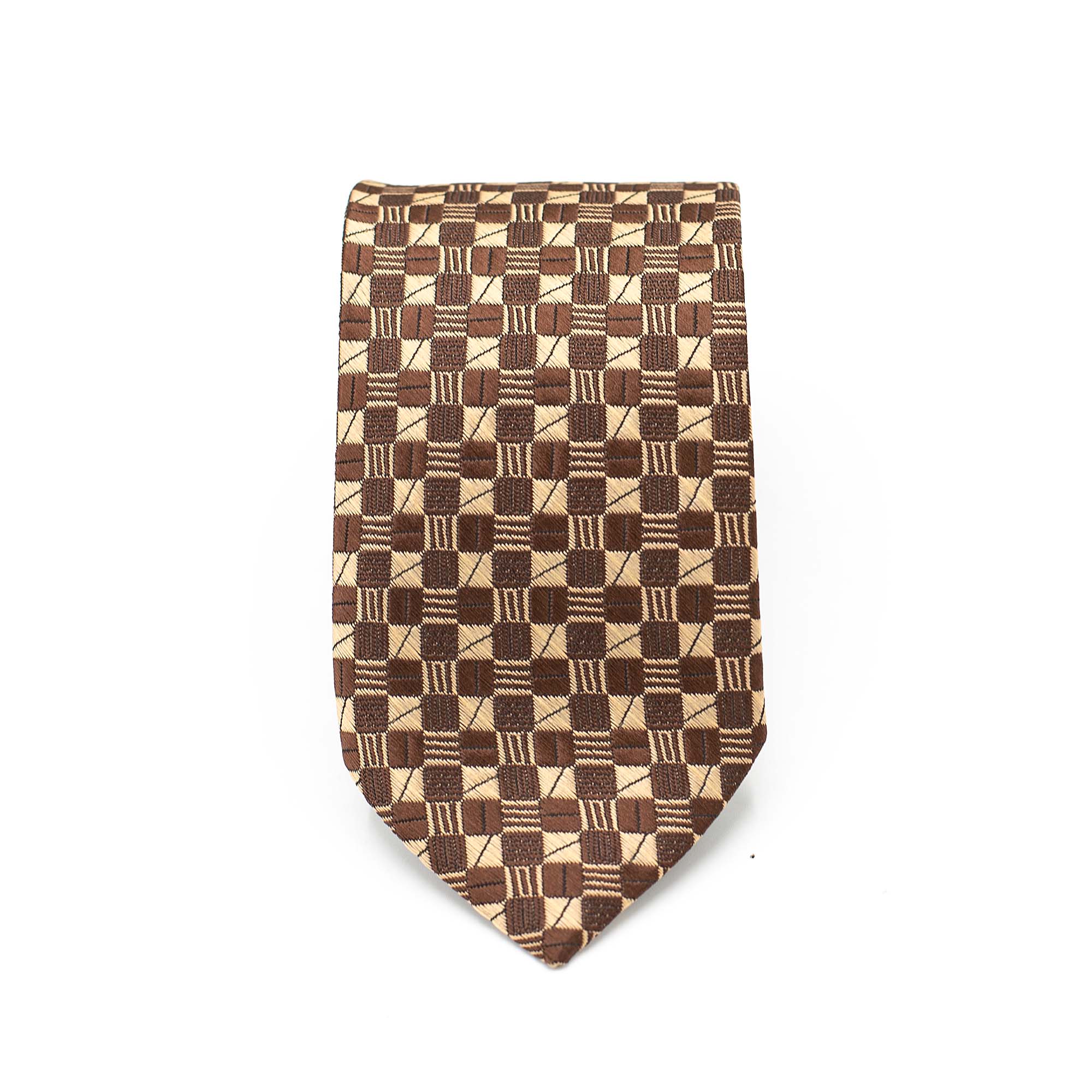 BROWNSTONE GRID TIE AND POCKET SQUARE SET BROWNSTONE GRID TIE AND POCKET SQUARE SET