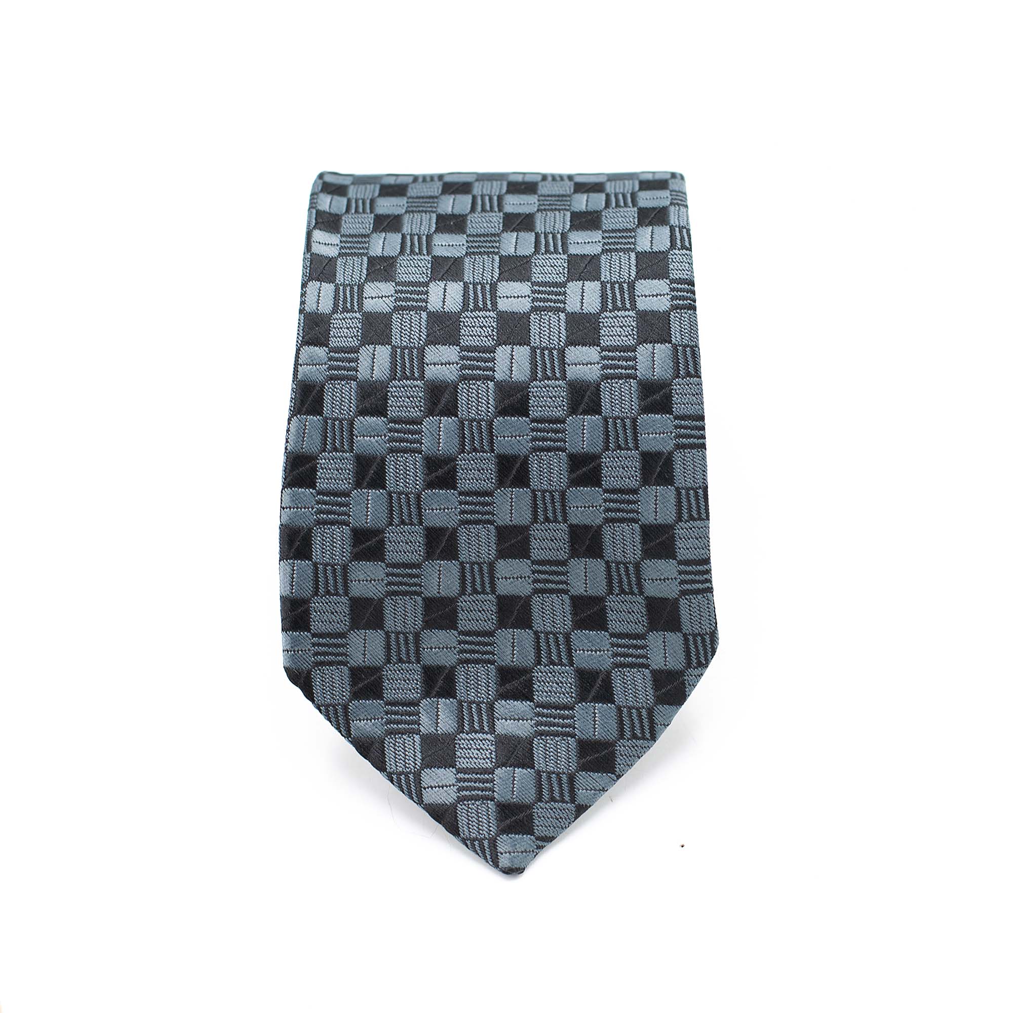 GRAPHITE CHECK TIE AND POCKET SQUARE SET GRAPHITE CHECK TIE AND POCKET SQUARE SET