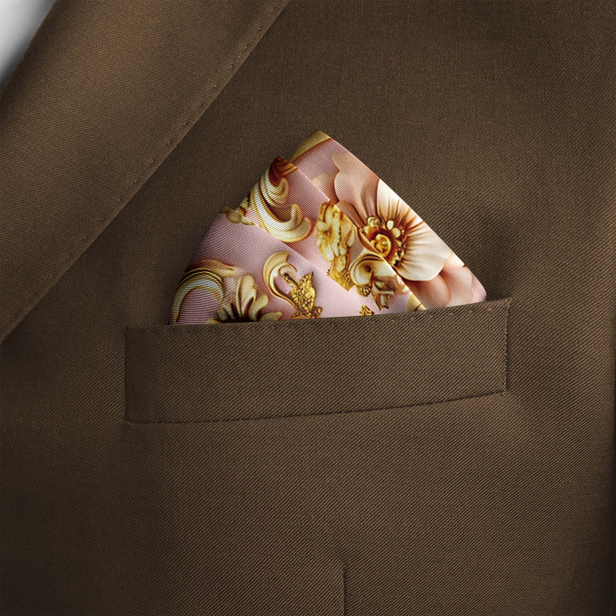 ORNATE PATTERN SILK POCKET SQUARE ORNATE PATTERN SILK POCKET SQUARE
