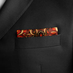 BATIK FLOWER SILK POCKET SQUARE