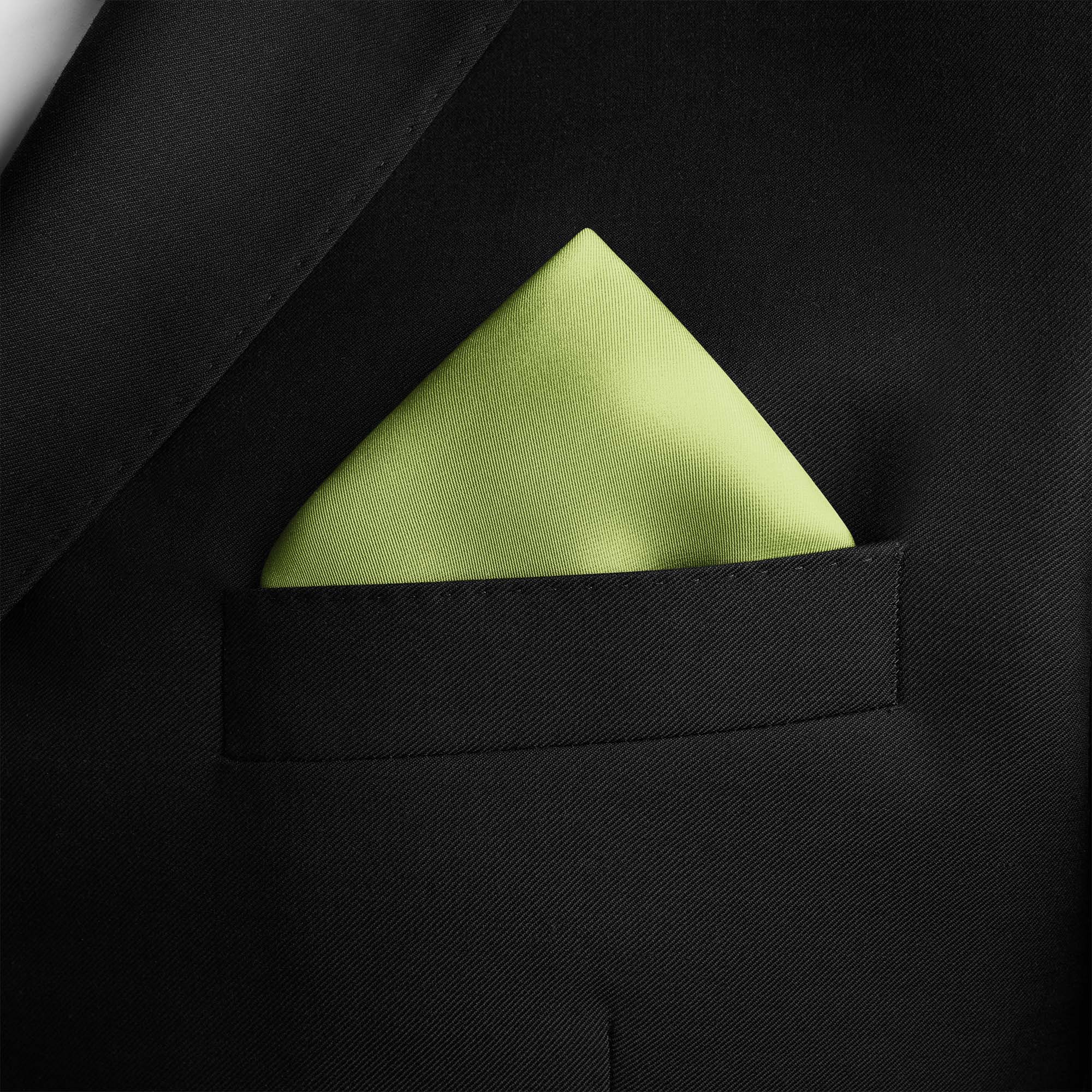 PISTACHIO GREEN SILK POCKET SQUARE PISTACHIO GREEN SILK POCKET SQUARE