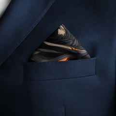 Men's Pocket Squares | Print Pocket Square | Black Wolf