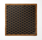 BURBERRY CHOCOLATE SILK POCKET SQUARE