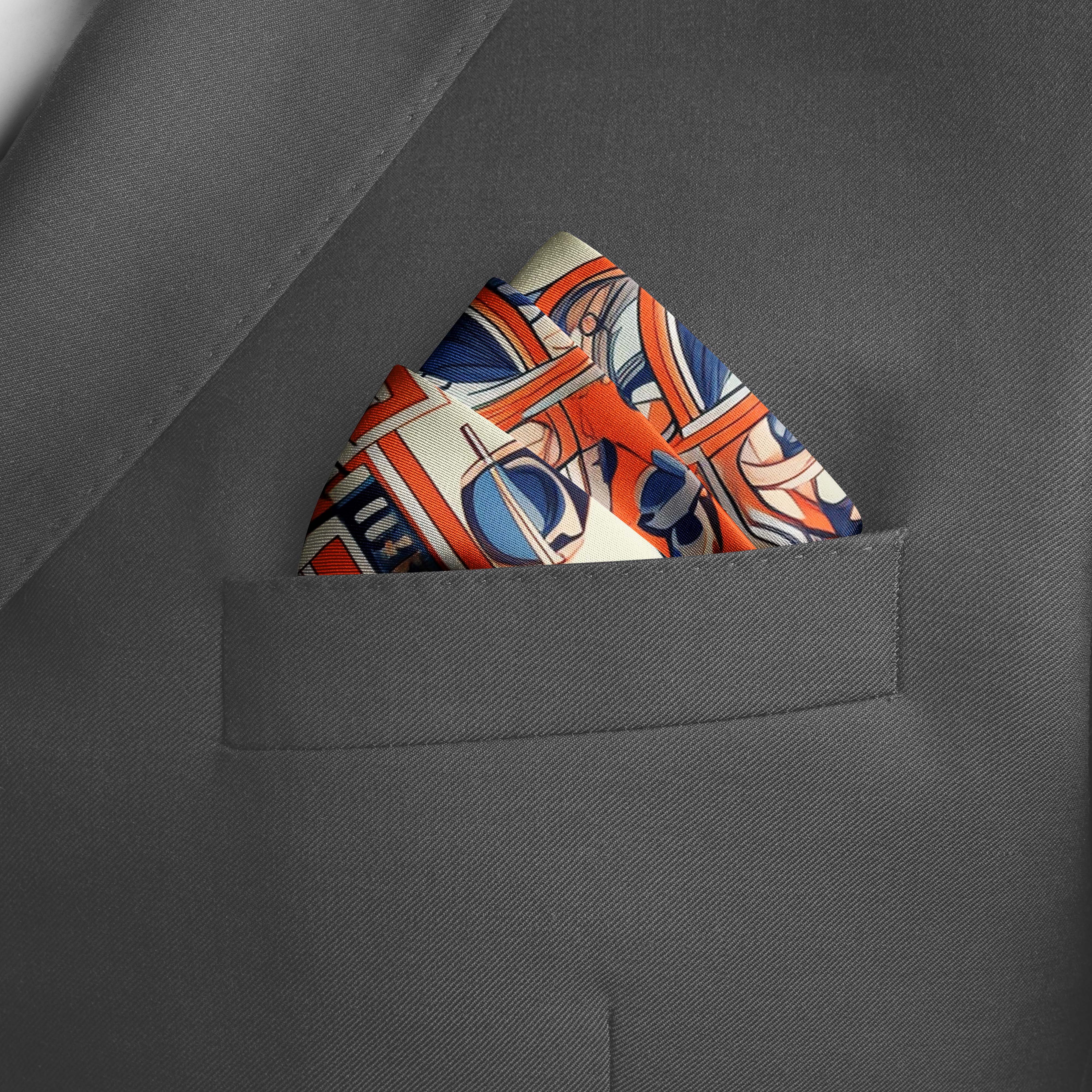 INDIAN VINTAGE SILK POCKET SQUARE INDIAN VINTAGE SILK POCKET SQUARE