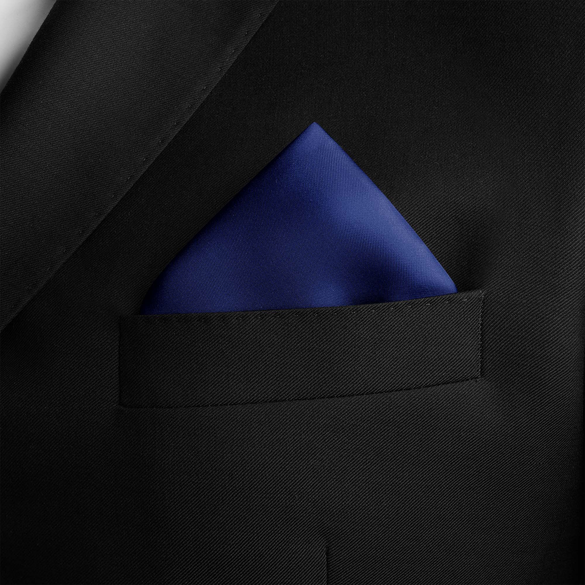 ROYAL BLUE SILK POCKET SQUARE ROYAL BLUE SILK POCKET SQUARE