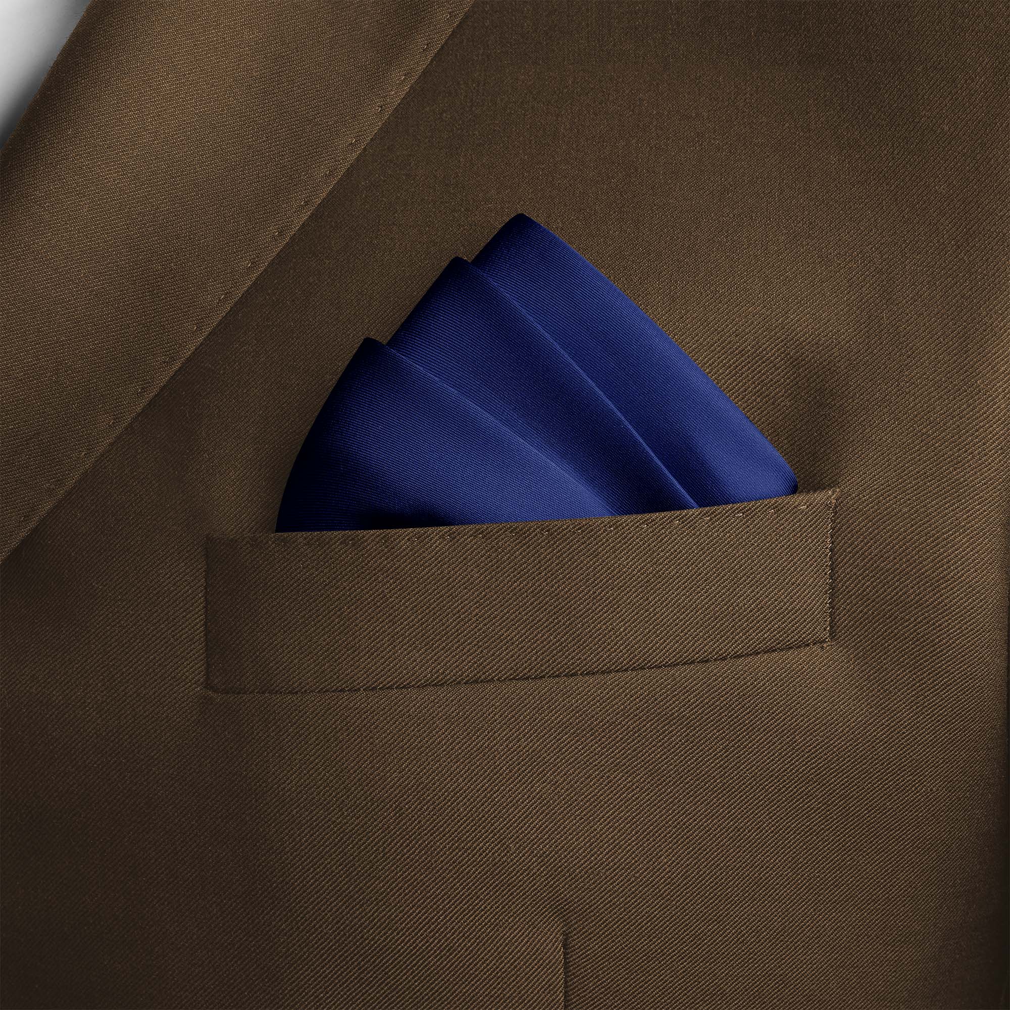 ROYAL BLUE SILK POCKET SQUARE ROYAL BLUE SILK POCKET SQUARE