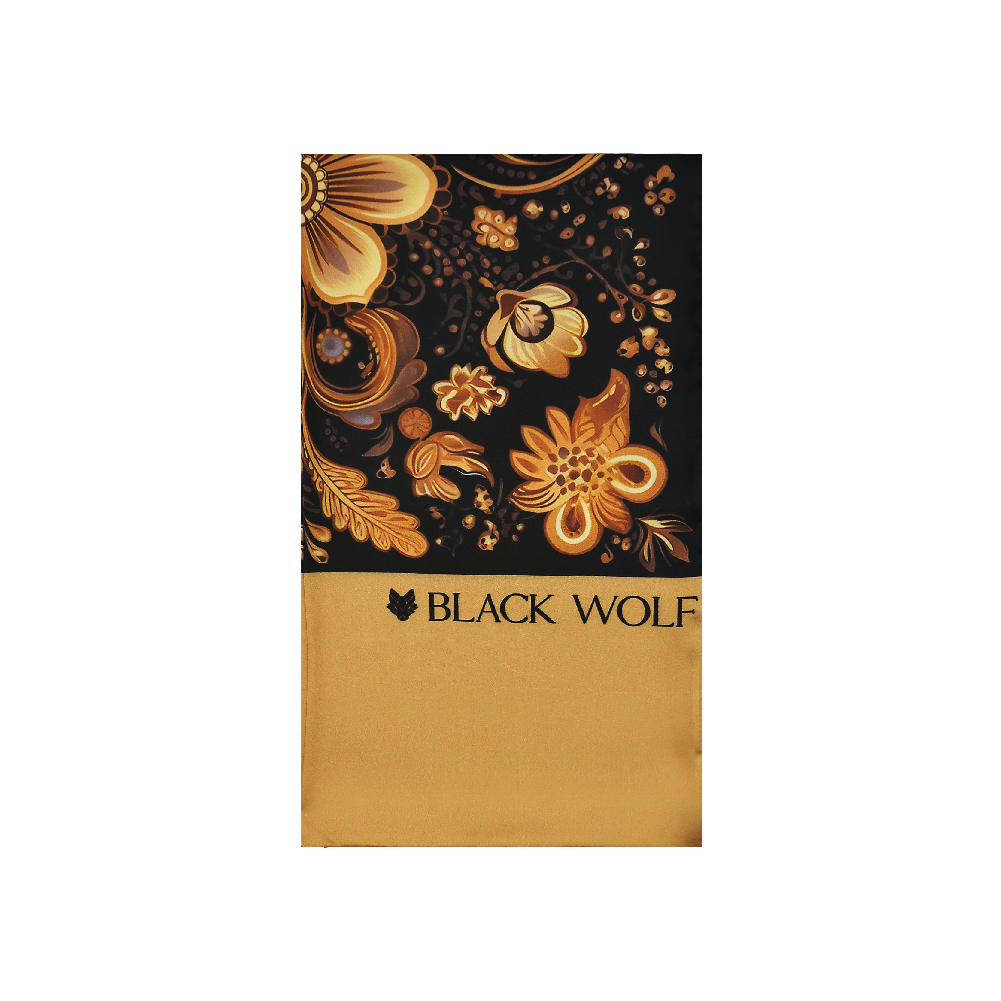 WILLIAM MORRIS GOLD AND BLACK MEN SCARF - PREMIUM COLLECTION WILLIAM MORRIS GOLD AND BLACK MEN SCARF - PREMIUM COLLECTION
