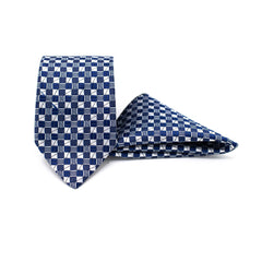 ROYAL CHECKERED TIE AND POCKET SQUARE SET
