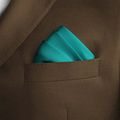 TURQUOISE SILK POCKET SQUARE