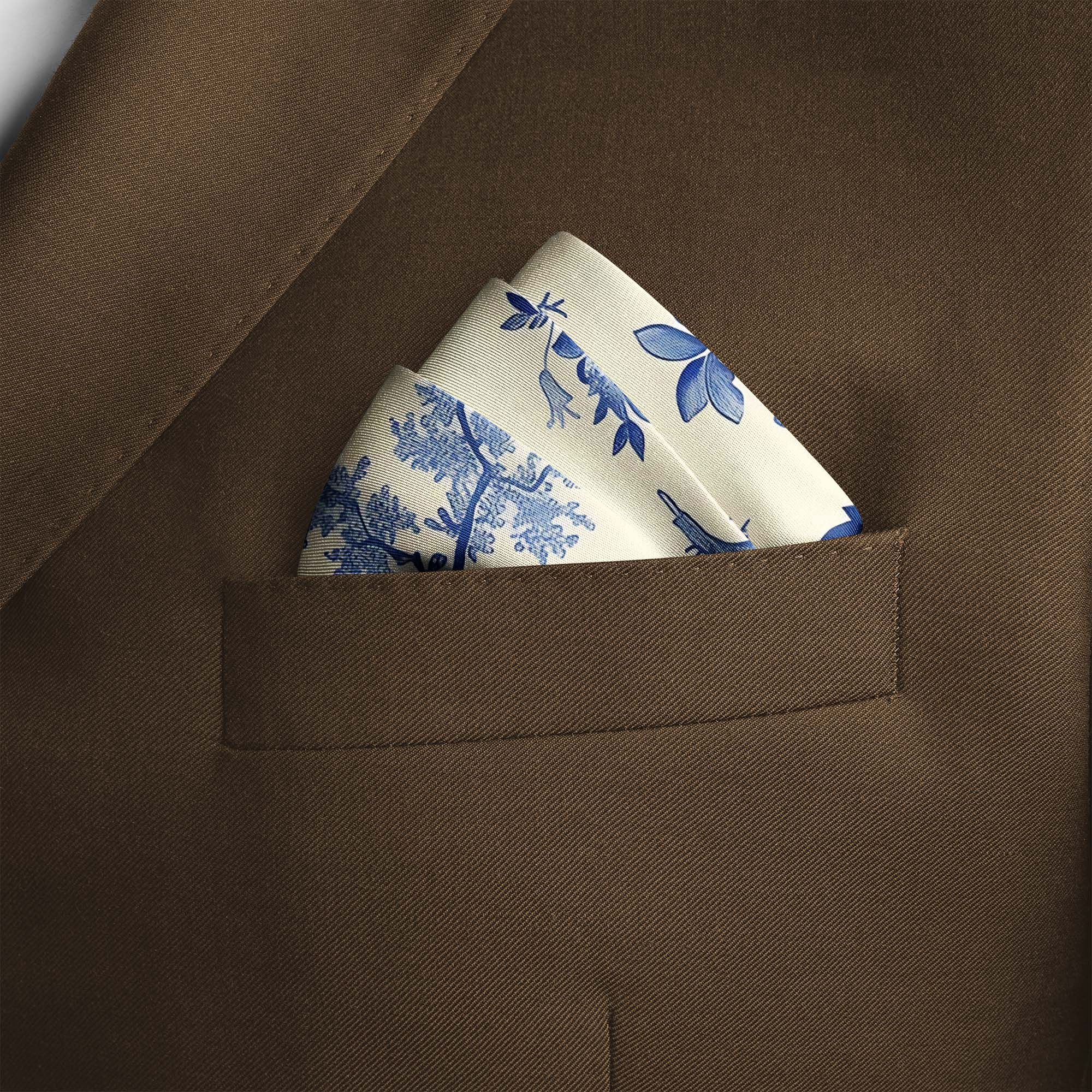 TRADITIONAL CHINESE SILK POCKET SQUARE TRADITIONAL CHINESE SILK POCKET SQUARE