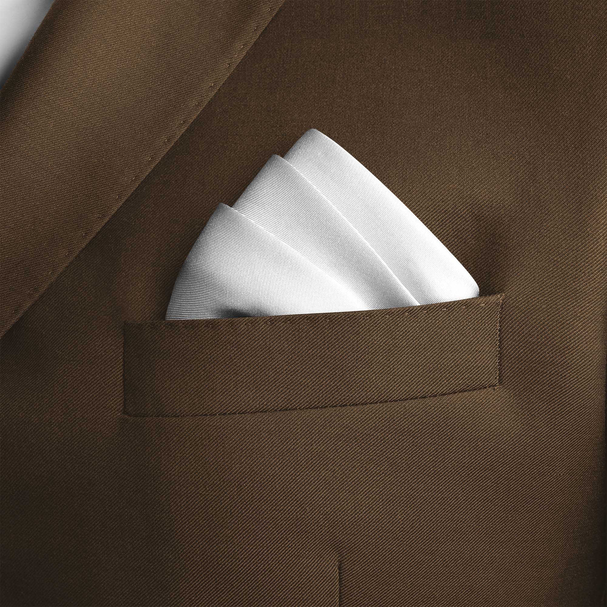 WHITE SILK POCKET SQUARE WHITE SILK POCKET SQUARE