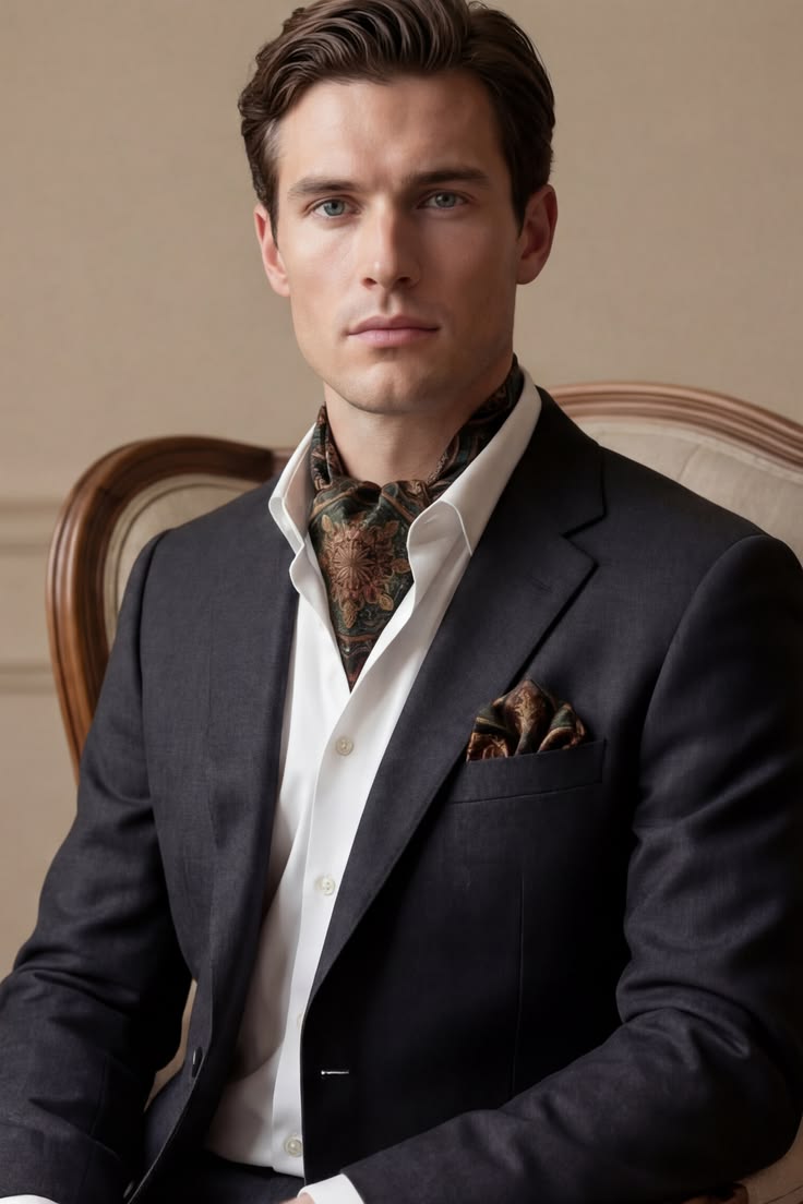 Ascot and Pocket Square Set
