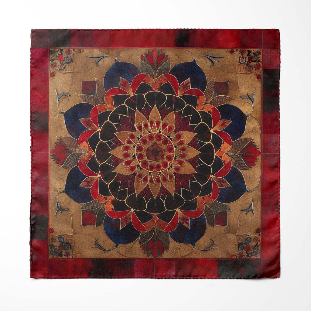 DONNA POBUK SILK ASCOT AND POCKET SQUARE SET – PREMIUM COLLECTION