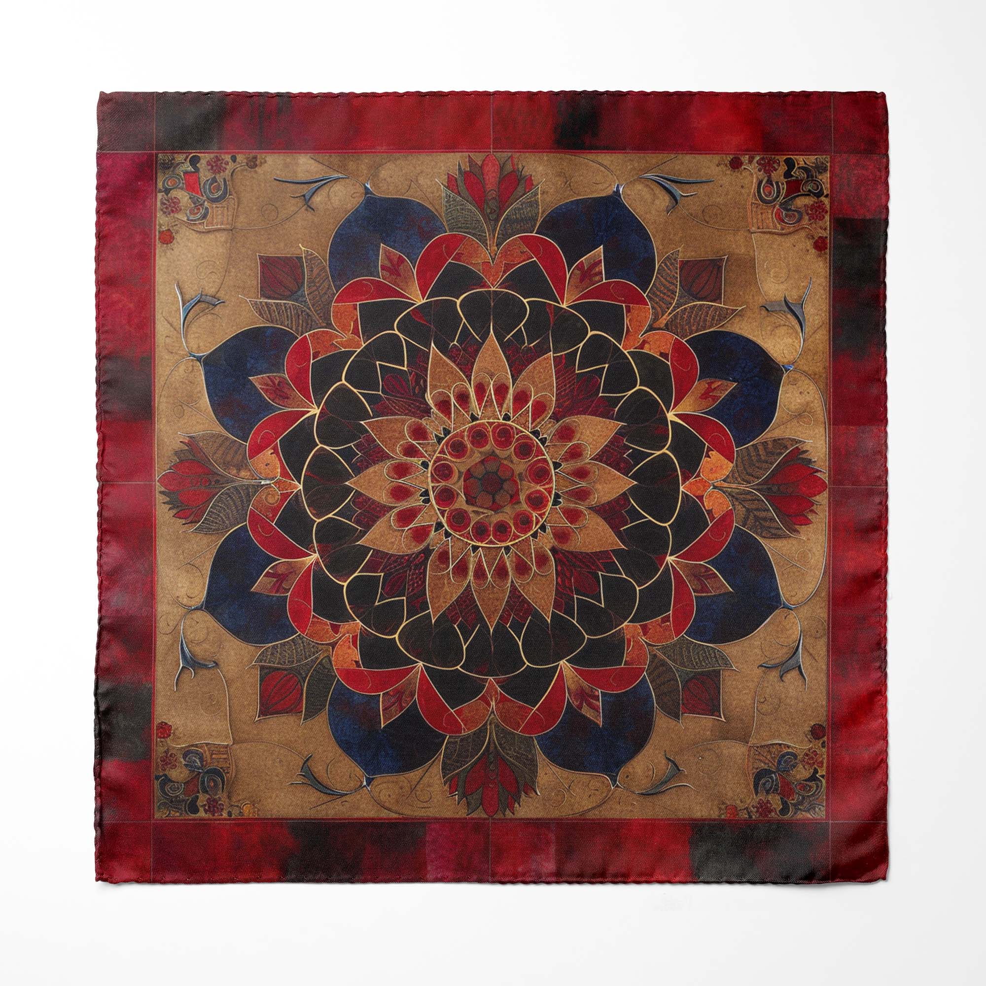 DONNA POBUK SILK ASCOT AND POCKET SQUARE SET – PREMIUM COLLECTION