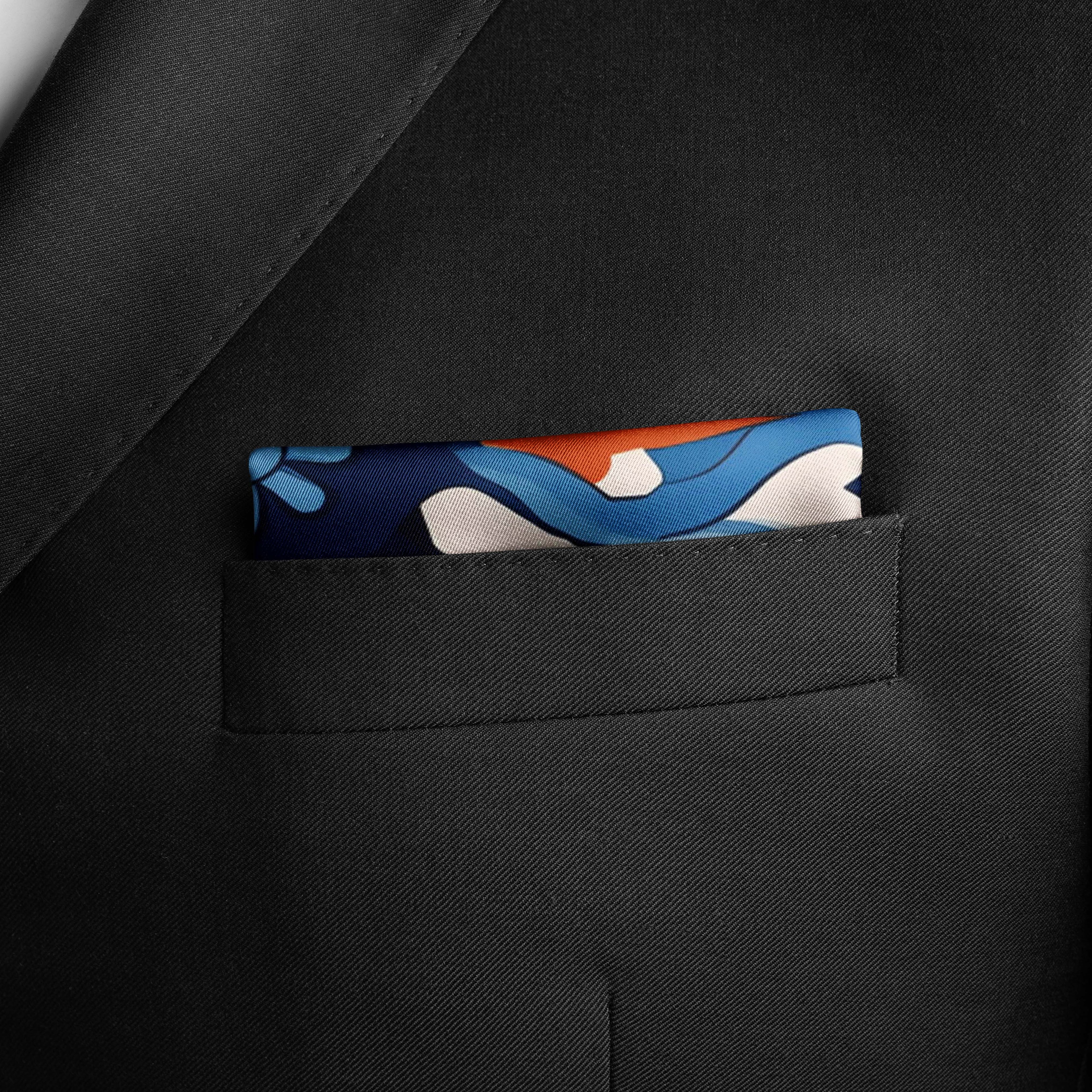 SPANISH FLORAL SILK POCKET SQUARE