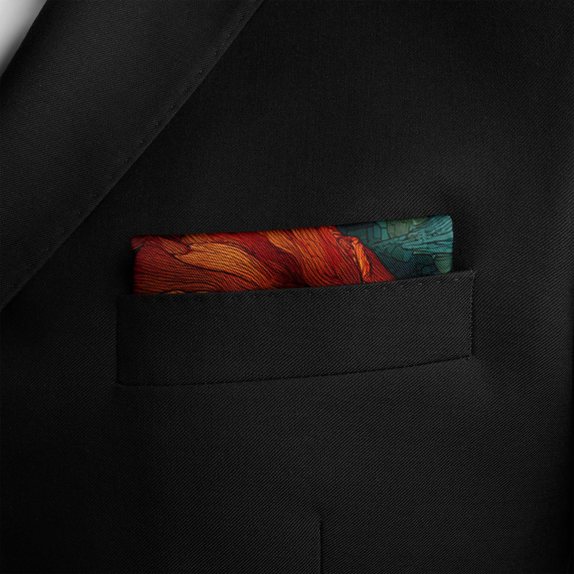 EMBER PETALS SILK POCKET SQUARE