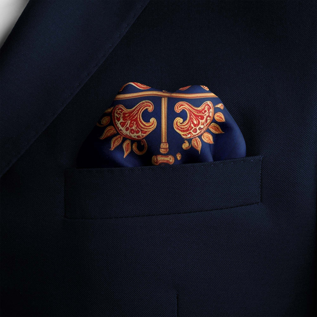 KANTHA WORK SILK POCKET SQUARE