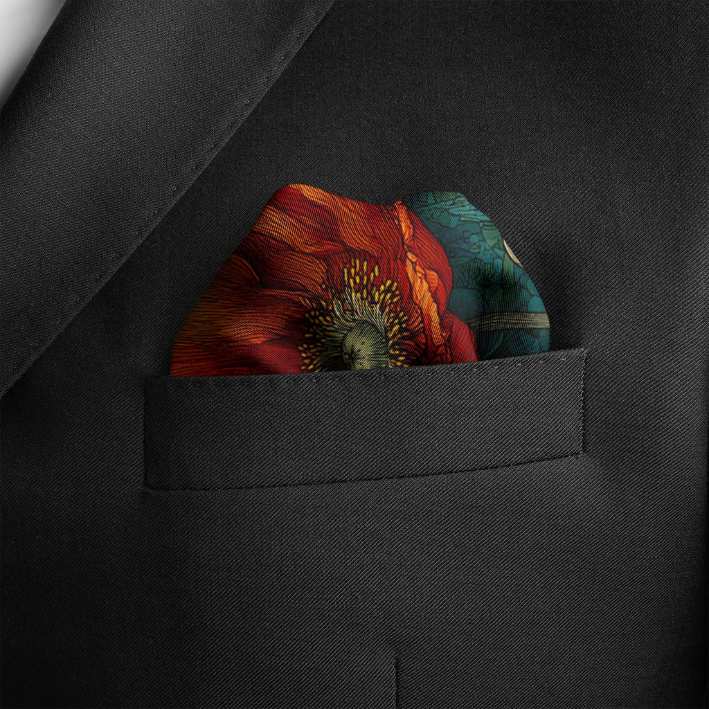 EMBER PETALS SILK POCKET SQUARE