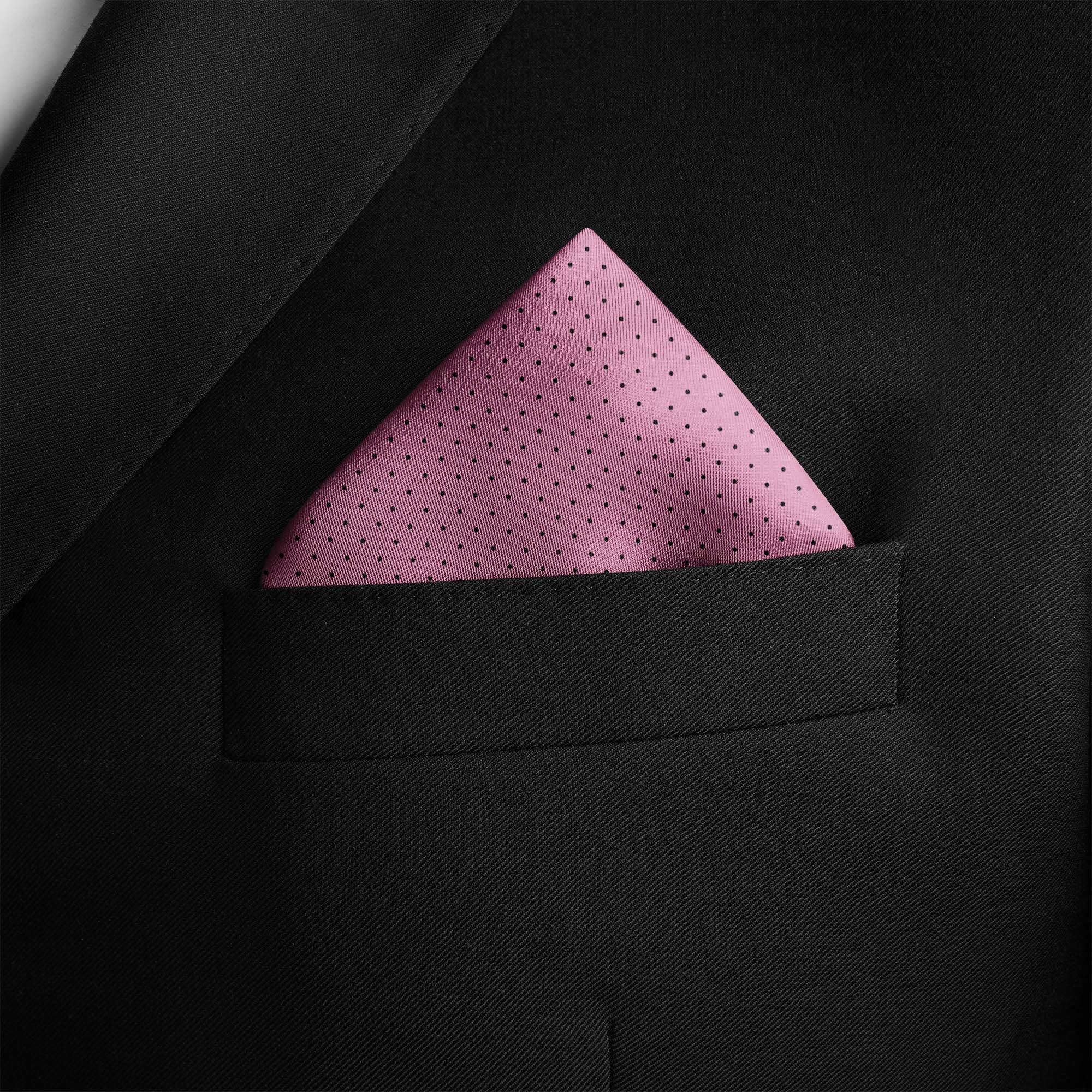 PINK DOT SILK POCKET SQUARE